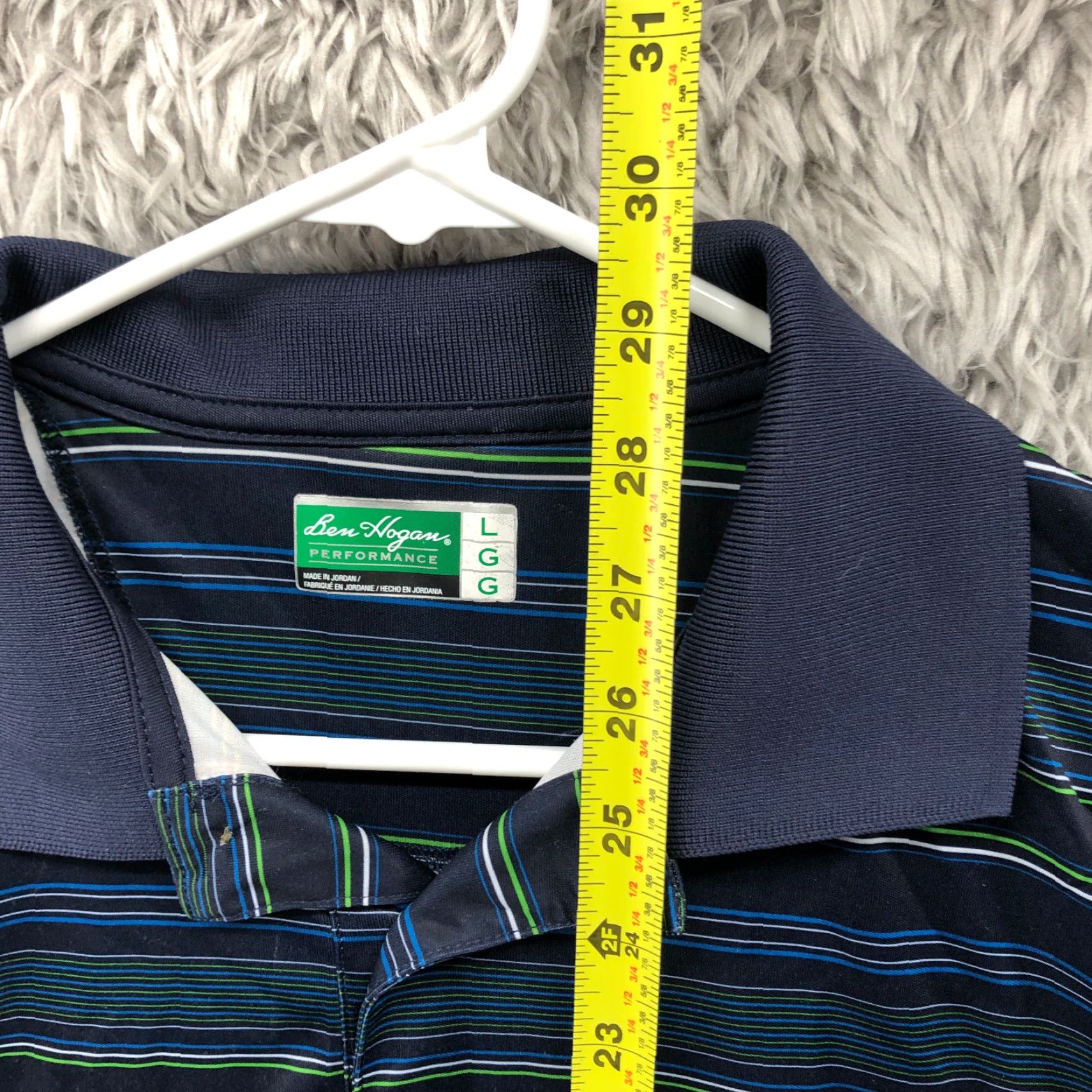Hogan Ben Hogan Polo Shirt Men Large Blue Short Sleeve Golf Active Performance Stretch Polo Size US L / EU 52-54 / 3 - 3 Thumbnail
