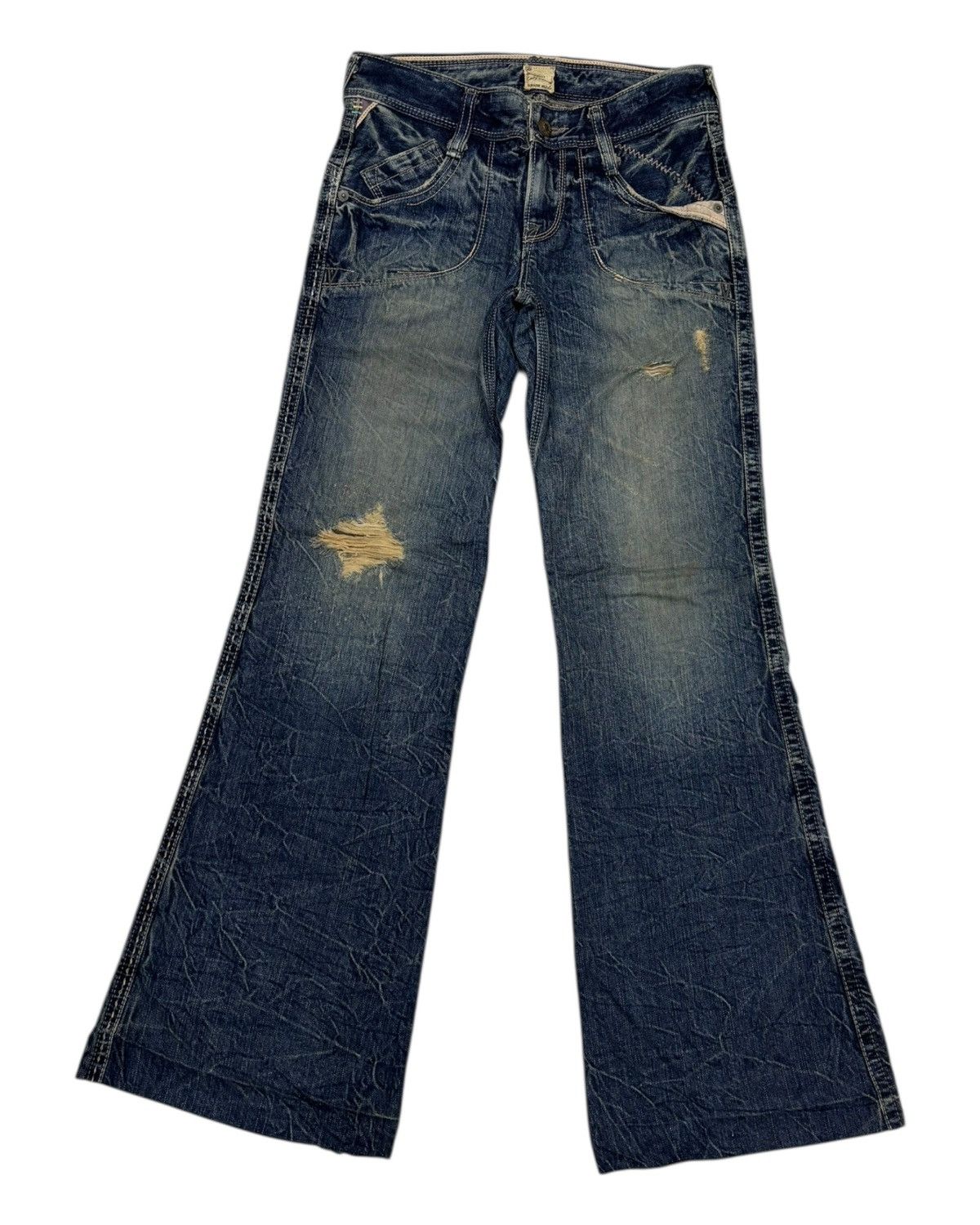 Hysteric Glamour × If Six Was Nine × Le Grande Bleu (L.G.B.) Brappers Flare Jeans Lady Vintage Union Made Bootcut Denim Size 27" / US 4 / IT 40 - 7 Thumbnail