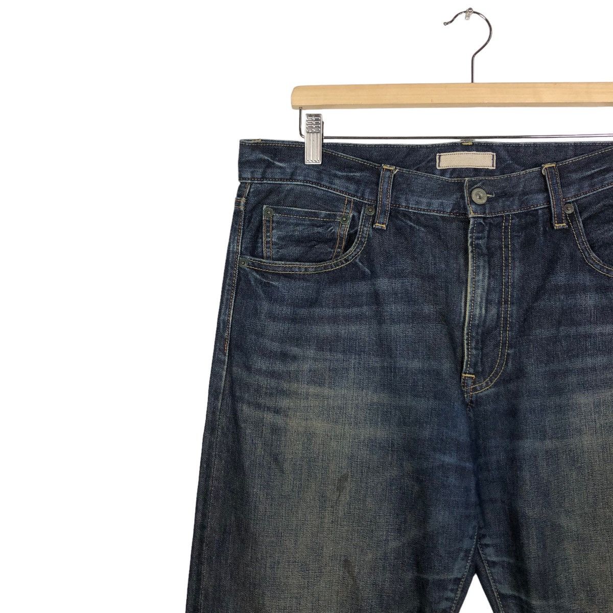 Japanese Brand 🔥90’s Selvedges Denim Jeans Uniqlo Japan Regular Straight Size US 36 / EU 52 - 6 Thumbnail