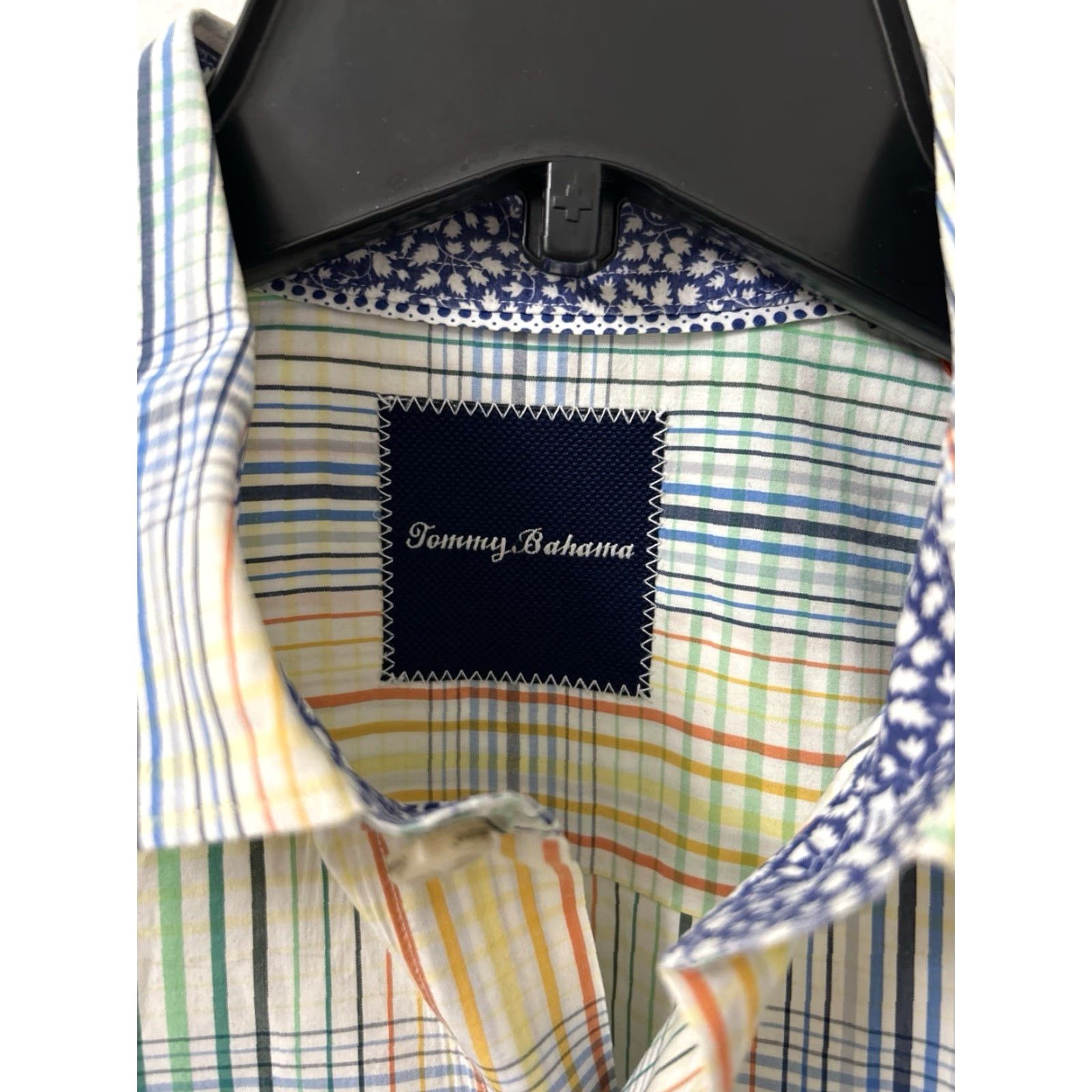 Tommy Bahama Tommy Bahama Shirt Mens Medium Multicolor Plaid 100% Pima Cotton Flip Cuff L/S Size US M / EU 48-50 / 2 - 7 Thumbnail