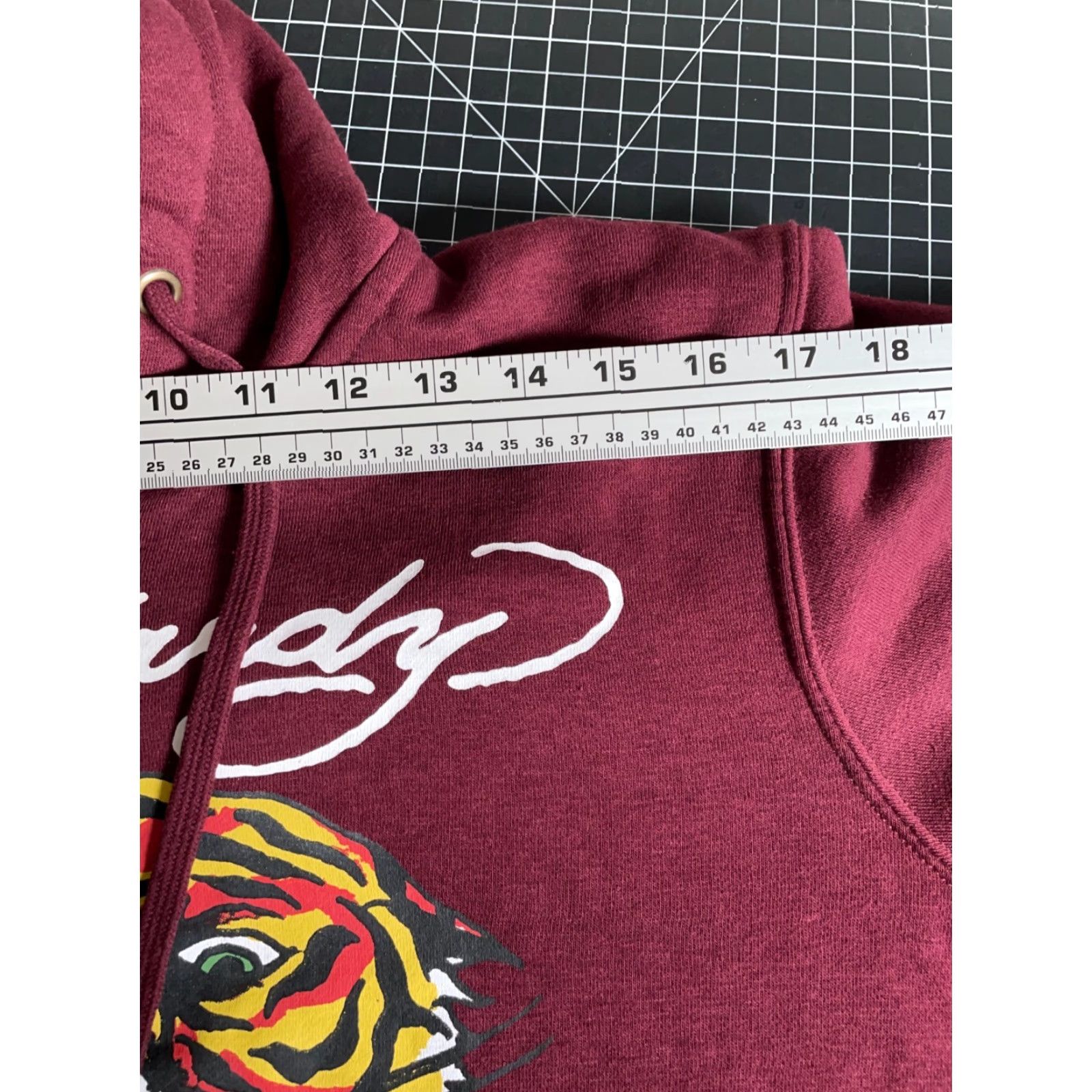 Ed Hardy Ed Hardy Cropped Zip Hoodie Women's 1X Dark Red Tiger Sweatshirt Tattoo EHW1800 Size XL / US 12-14 / IT 48-50 - 7 Thumbnail