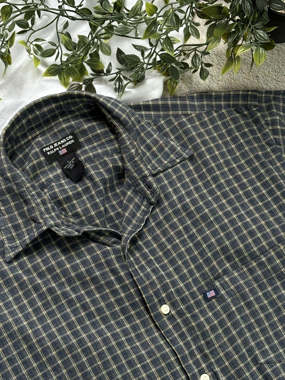 Polo Ralph Lauren × Ralph Lauren × Vintage Vintage flannel shirt polo jeans co. Ralph lauren Size US L / EU 52-54 / 3 - 4 Thumbnail