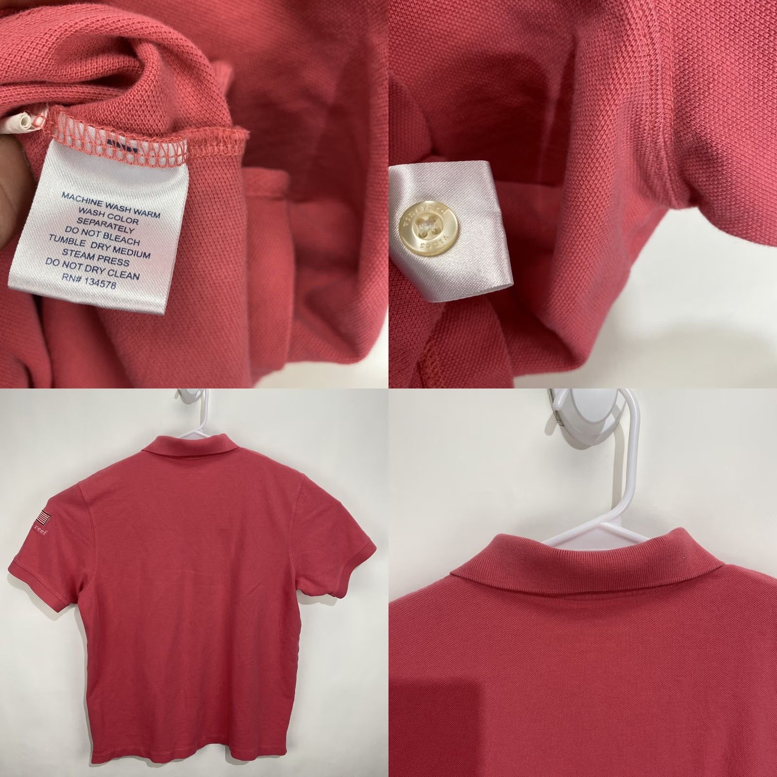 Vineyard Vines Vineyard Vines Classic Fit Short Sleeve Polo Shirt Men's Pink Medium Ocean Reef Polo Shirt USA Whale Logo Embroidered Button-Down Collar Vintage: No Size US M / EU 48-50 / 2 - 8 Thumbnail