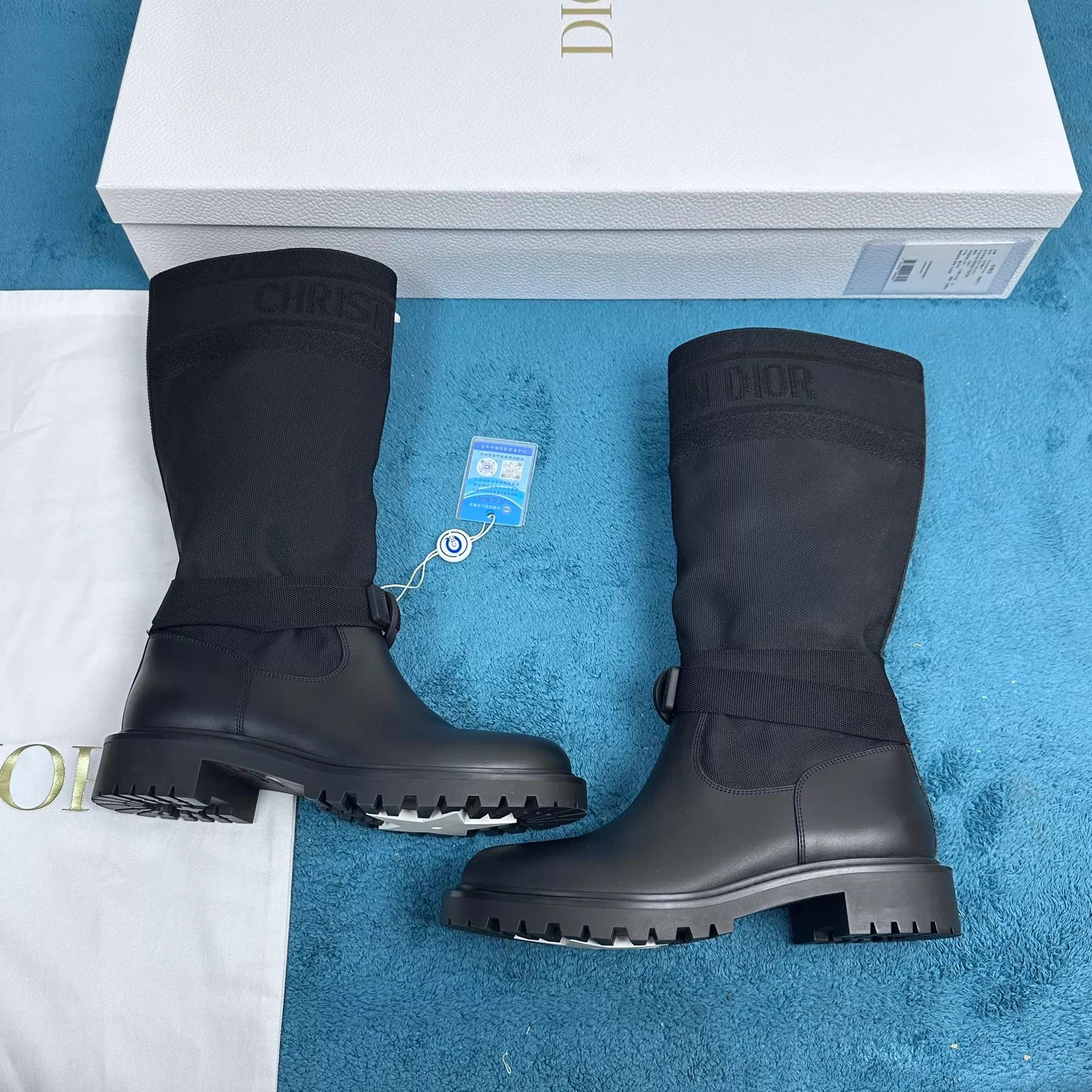 Dior Dior D-Major Knee-High Boots Black 37.5 Size US 7 / IT 37 - 2 Thumbnail
