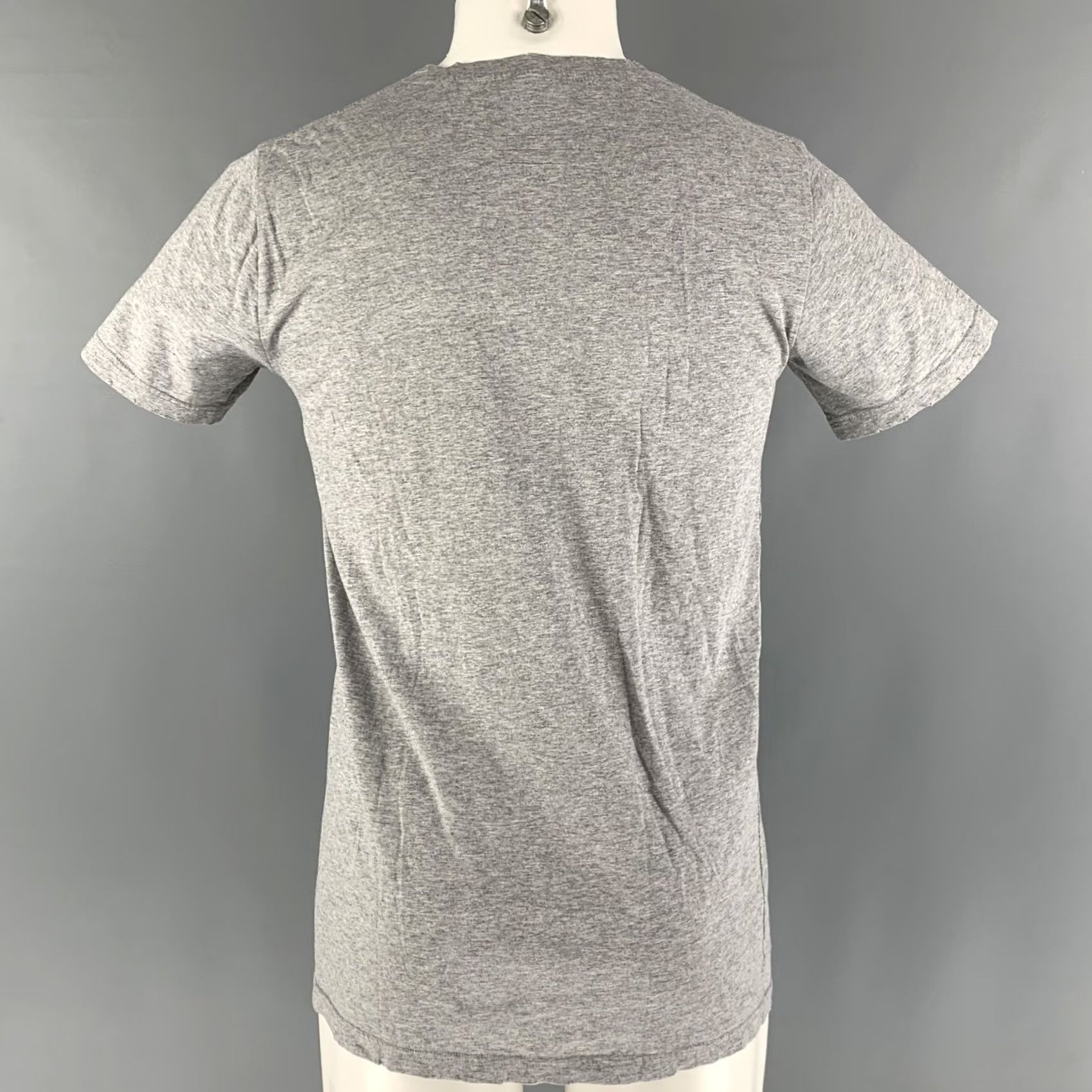 Balmain BALMAIN Size M Grey Solid Cotton Crew-Neck Shirt - Size US M / EU 48-50 / 2 - 3 Thumbnail