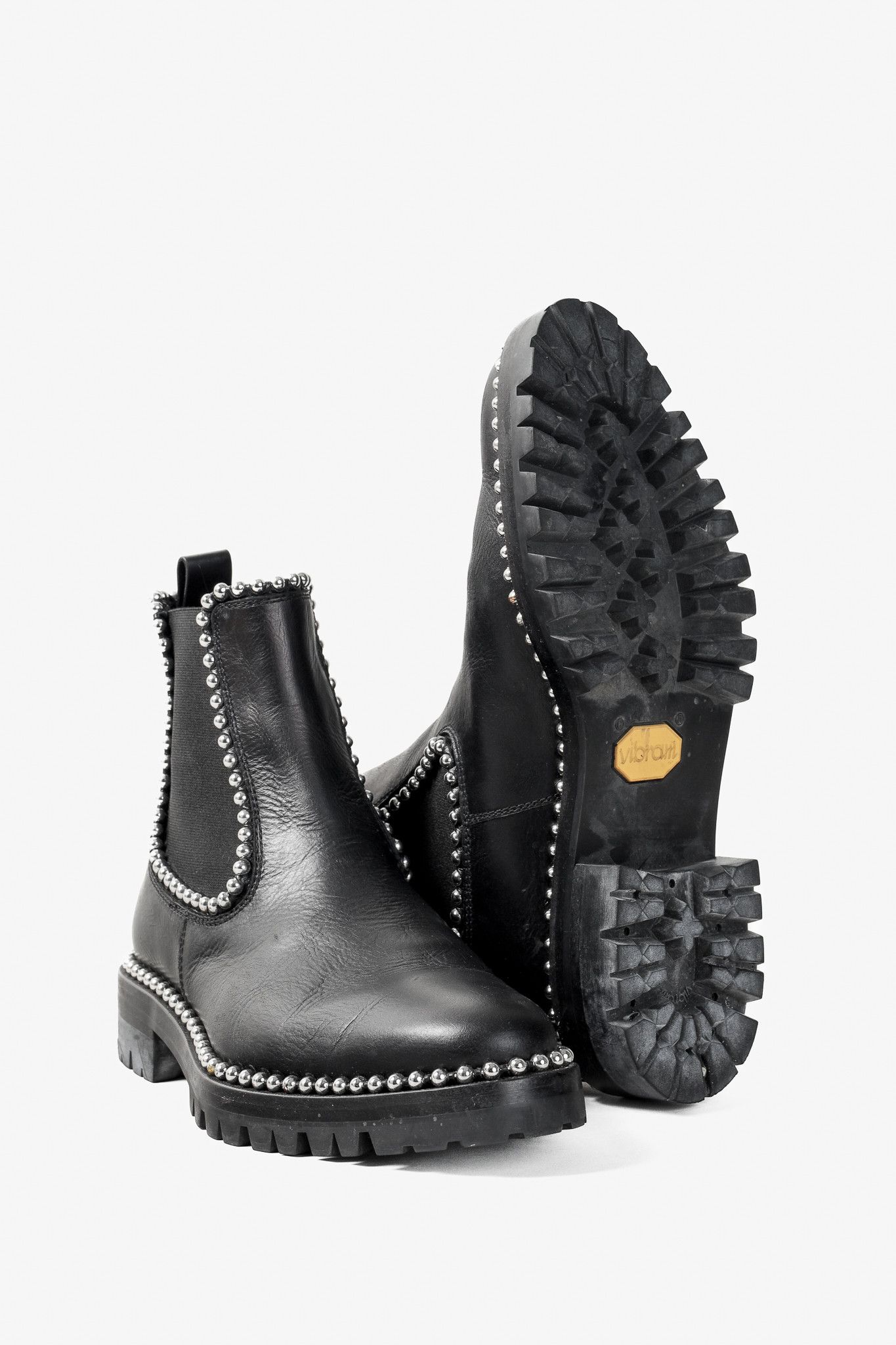 Alexander Wang Alexander Wang Spencer Silver Studded Lug Chelsea Boots Size US 10 / IT 40 - 4 Thumbnail