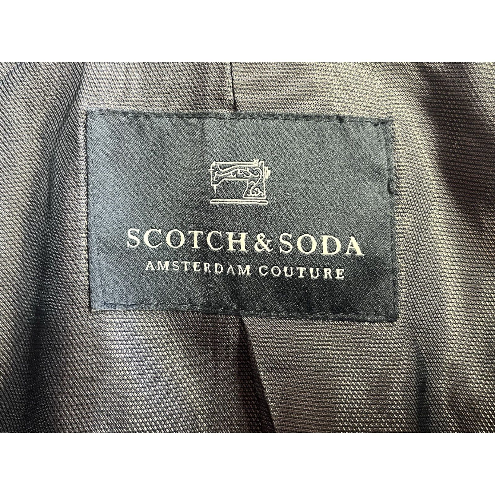 Scotch & Soda Scotch & Soda Blazer Mens Blue 50 Regular Wool Blend 2 Button Pocket Jacket Coat Mid-Length Vintage No Size 50R - 6 Thumbnail