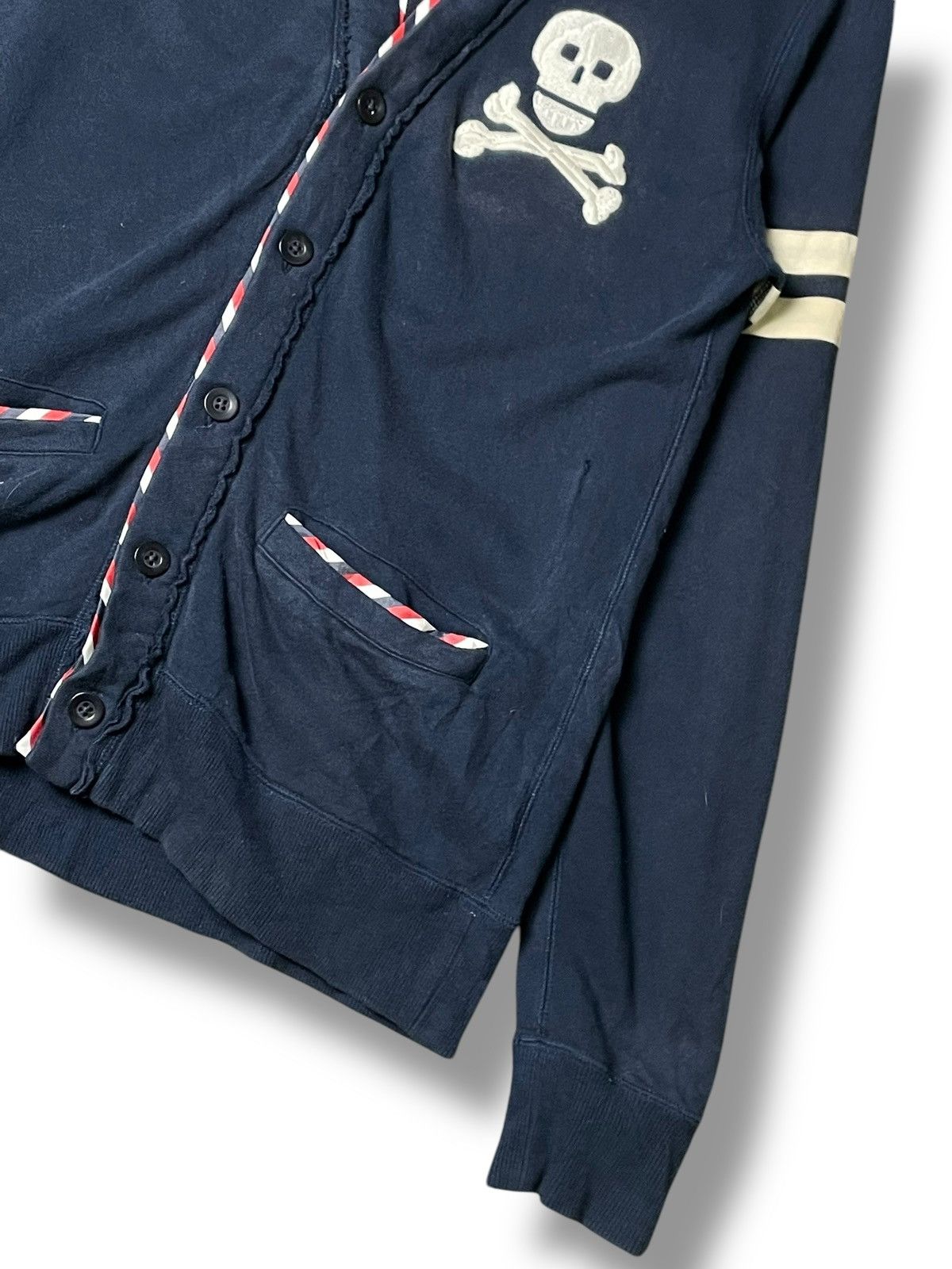 Beams Plus × Hysteric Glamour × Japanese Brand Vintage Beams Plus Skull Cardigan (73) Size US M / EU 48-50 / 2 - 3 Thumbnail