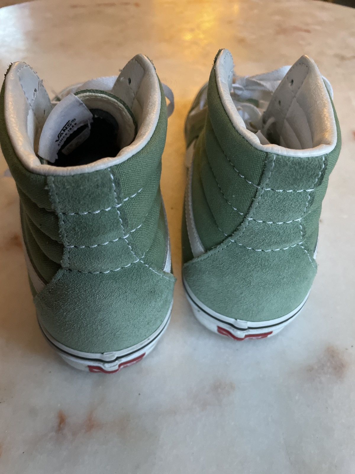 Vans Women's VANS Green Sk8 Hi Canvas & Suede Sneaker Size US 9.5 / IT 39.5 - 6 Thumbnail