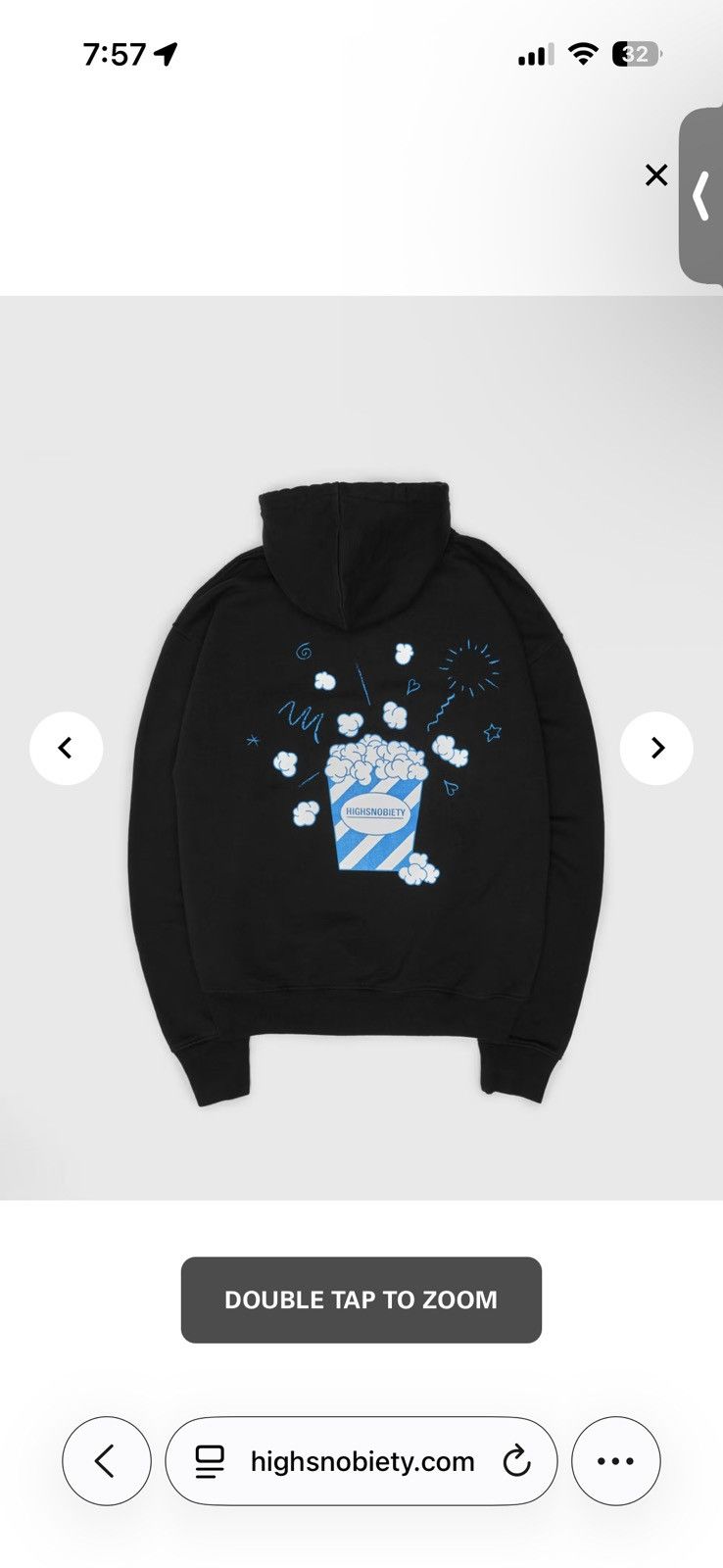 Colette × Highsnobiety Popcorn Hoodie Black 2020 Size US L / EU 52-54 / 3 - 3 Thumbnail