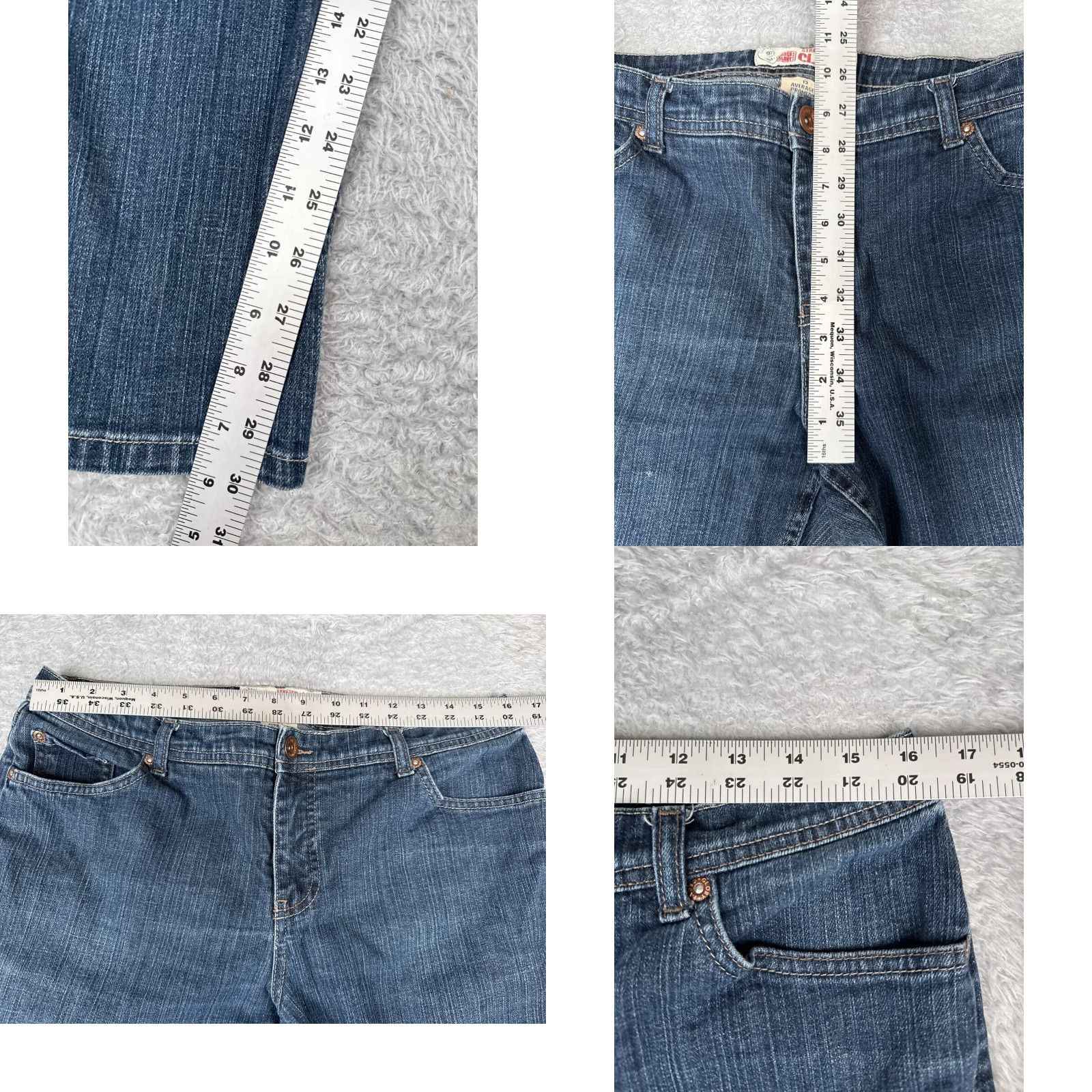 Faded Glory VINTAGE Faded Glory Women's Jeans Straight Fit 12 Blue Denim Cotton Stretch 32x30 Size 34" / US 12 / IT 48 - 8 Thumbnail