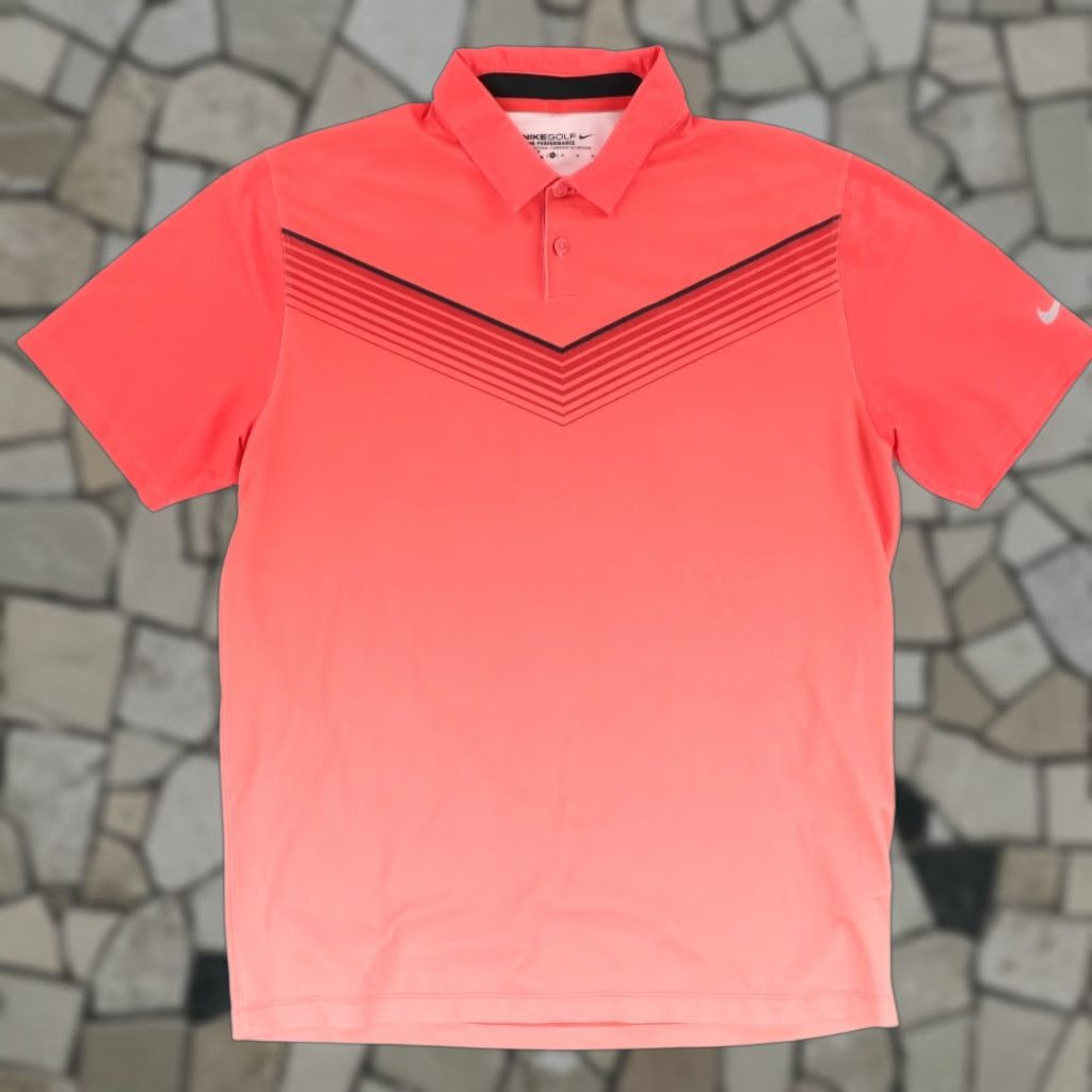 Nike Nike Dri-Fit Ombre Polo Shirt Red Men's M Shirt Size US M / EU 48-50 / 2 - 1 Thumbnail