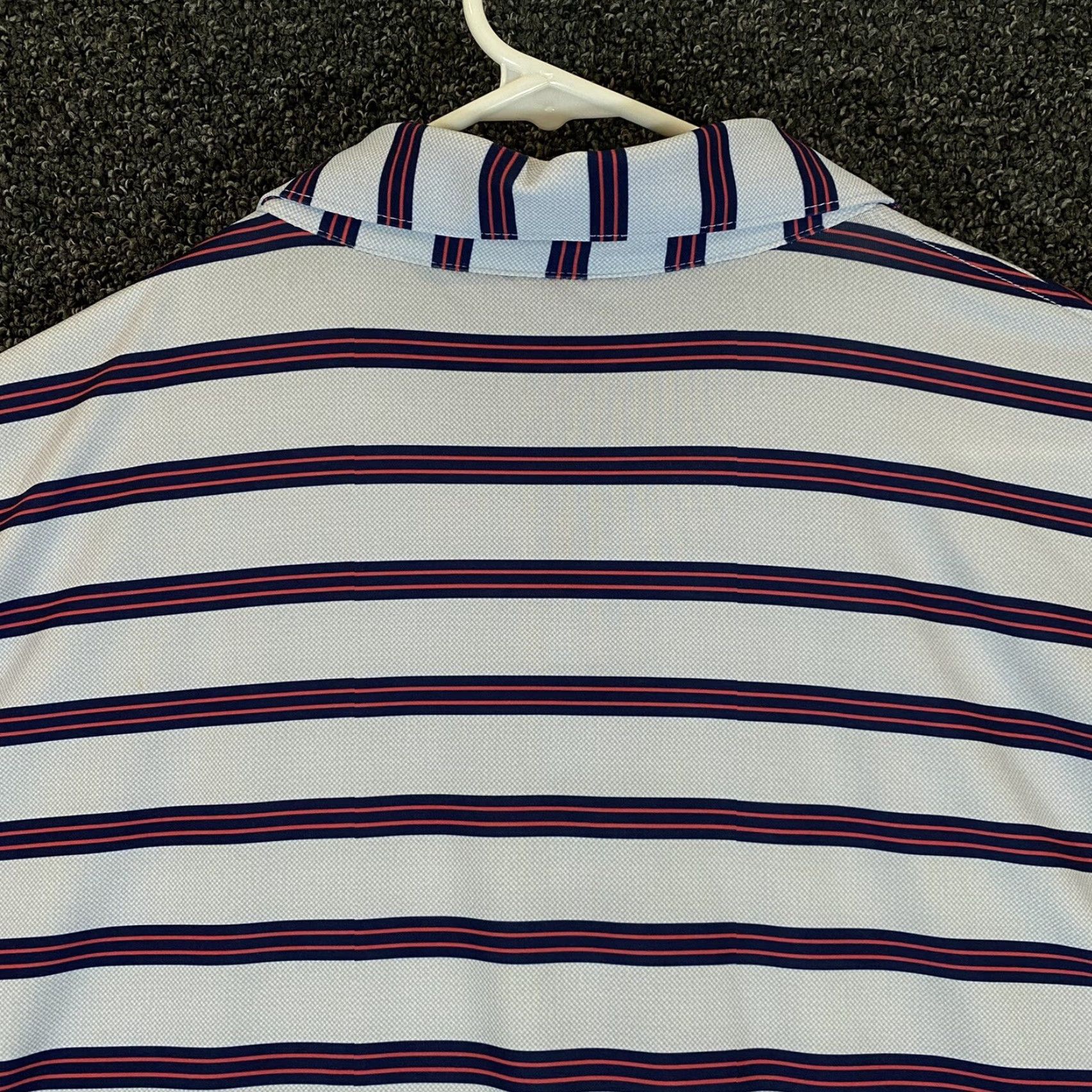 Vintage VINTAGE Turtleson Polo Shirt Golf Mens Large Blue White Red Striped Performance Size US L / EU 52-54 / 3 - 8 Thumbnail