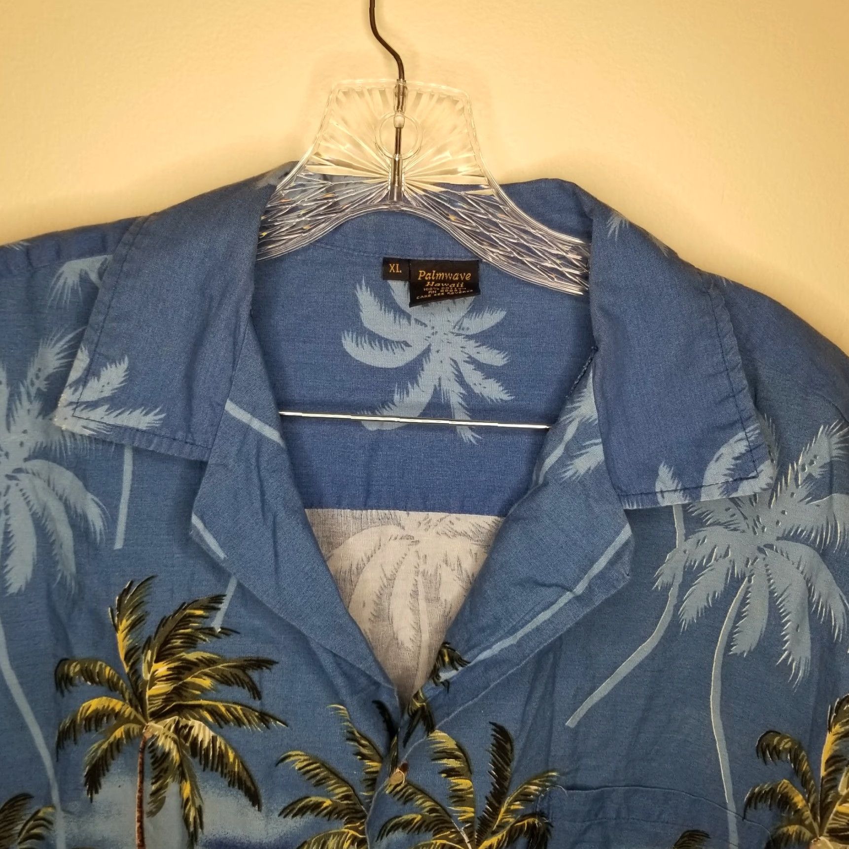 Vintage Palmwave Hawaiian Shirt Blue Floral Beach Casual Button-Up Short Sleeve Mens XL Size US XL / EU 56 / 4 - 5 Thumbnail