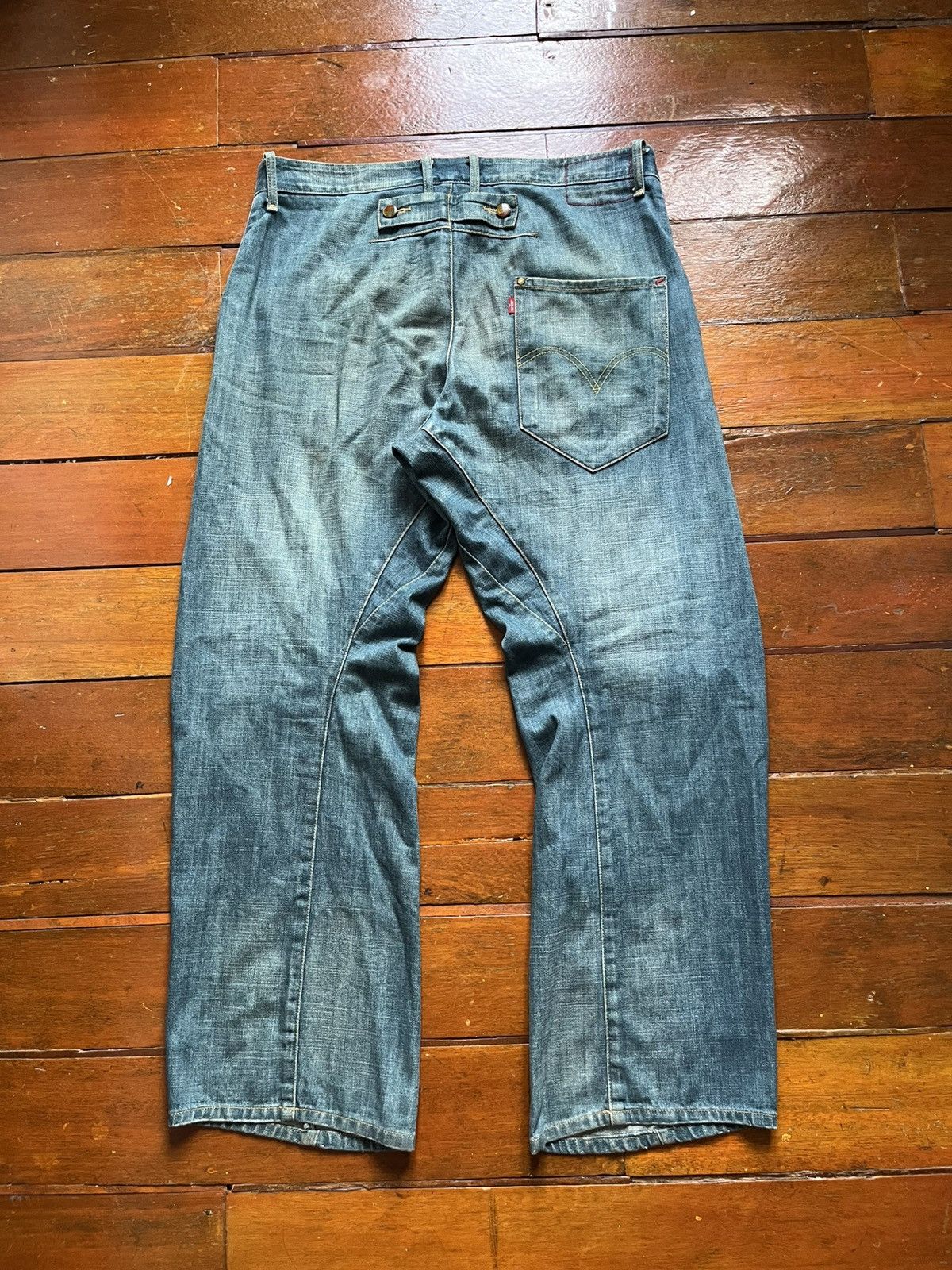 Levi's Vintage Clothing Levis Engineered jeans buckle back twisted Size US 36 / EU 52 - 1 Thumbnail