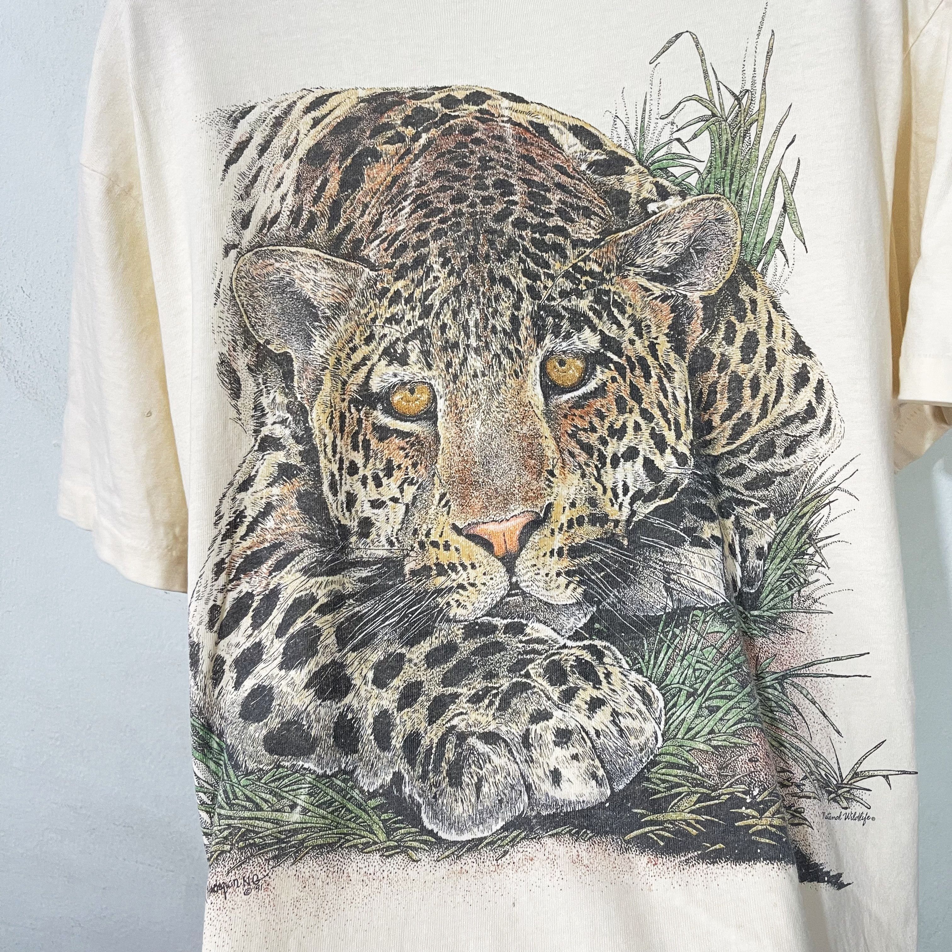 Vintage Vintage 90s Leopard Wildlife T-Shirt Size US M / EU 48-50 / 2 - 2 Thumbnail