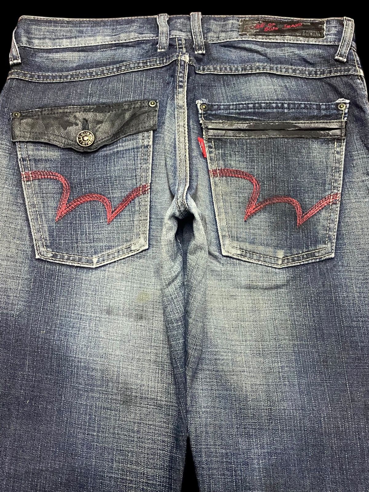 Edwin Vintage Edwin Edge Blue Wash Whisker Loose Jeans Size US 32 / EU 48 - 4 Thumbnail