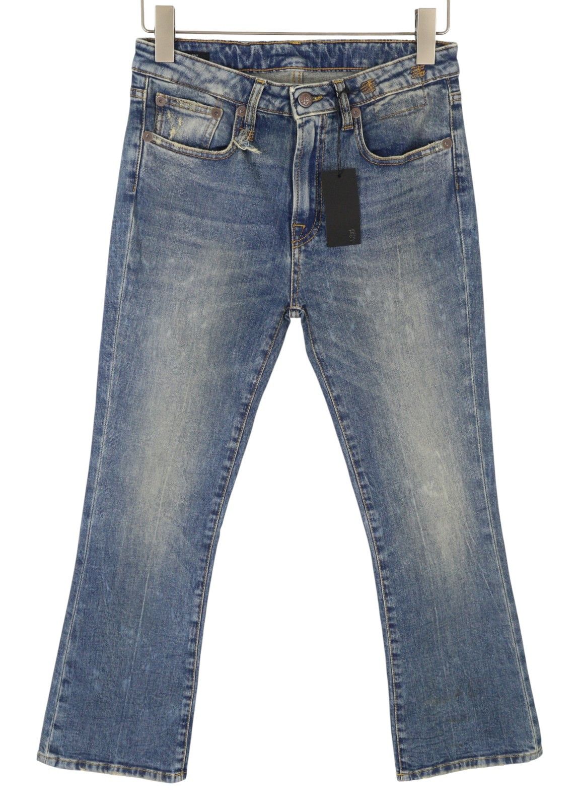 R13 KICK FIT 27 Kelly Faded Denim RRP699 87181 Size 27" / US 4 / IT 40 - 3 Thumbnail