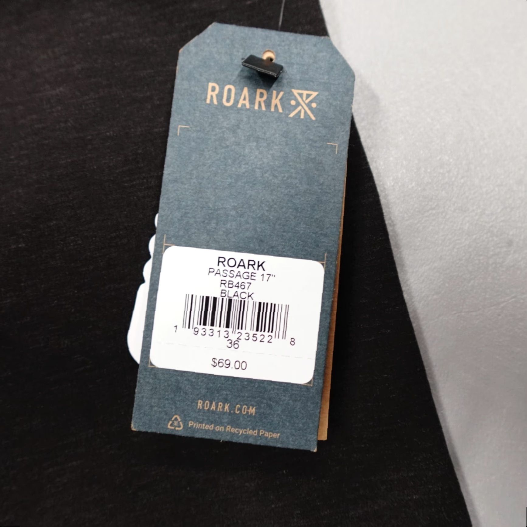 Roark Roark Board Shorts Men 36 Black 17” Hemp Blend RP467 Quick Dry Stretch Above-the-Knee Drawstring Back Pocket Surfing Recreation Size US 36 / EU 52 - 3 Thumbnail