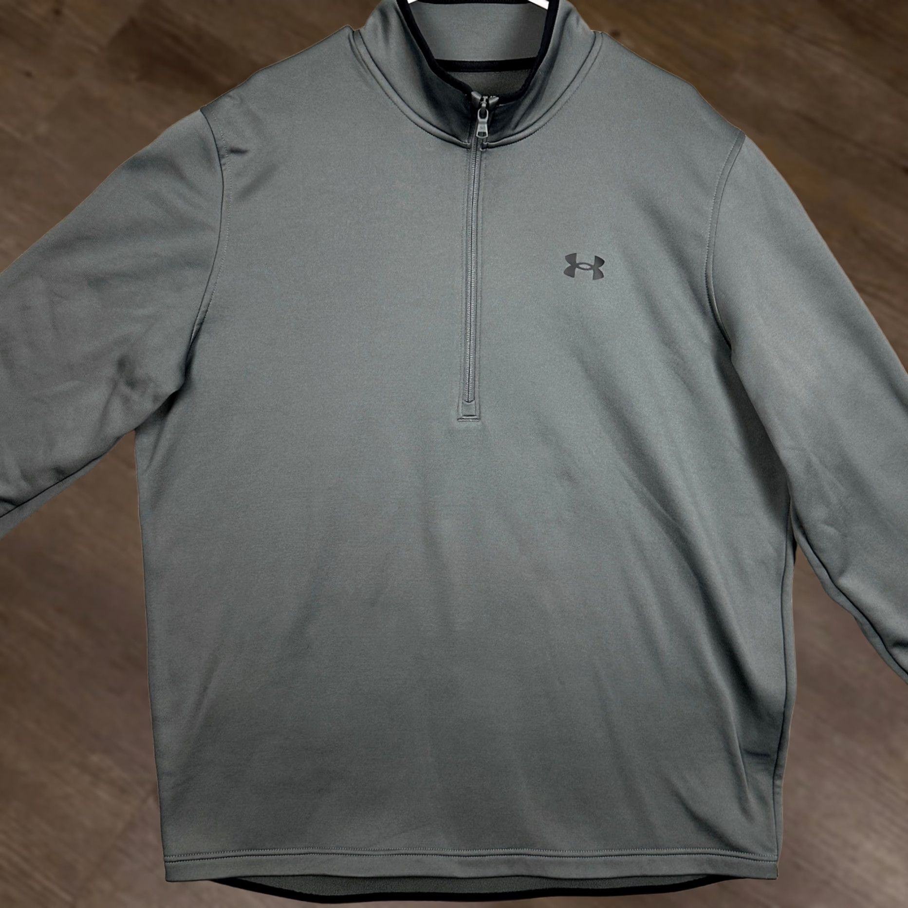 Under Armour Under Armour Jacket Mens XL Grey ColdGear Fleece Lined Quarter Zip Pullover Logo Size US XL / EU 56 / 4 - 1 Thumbnail