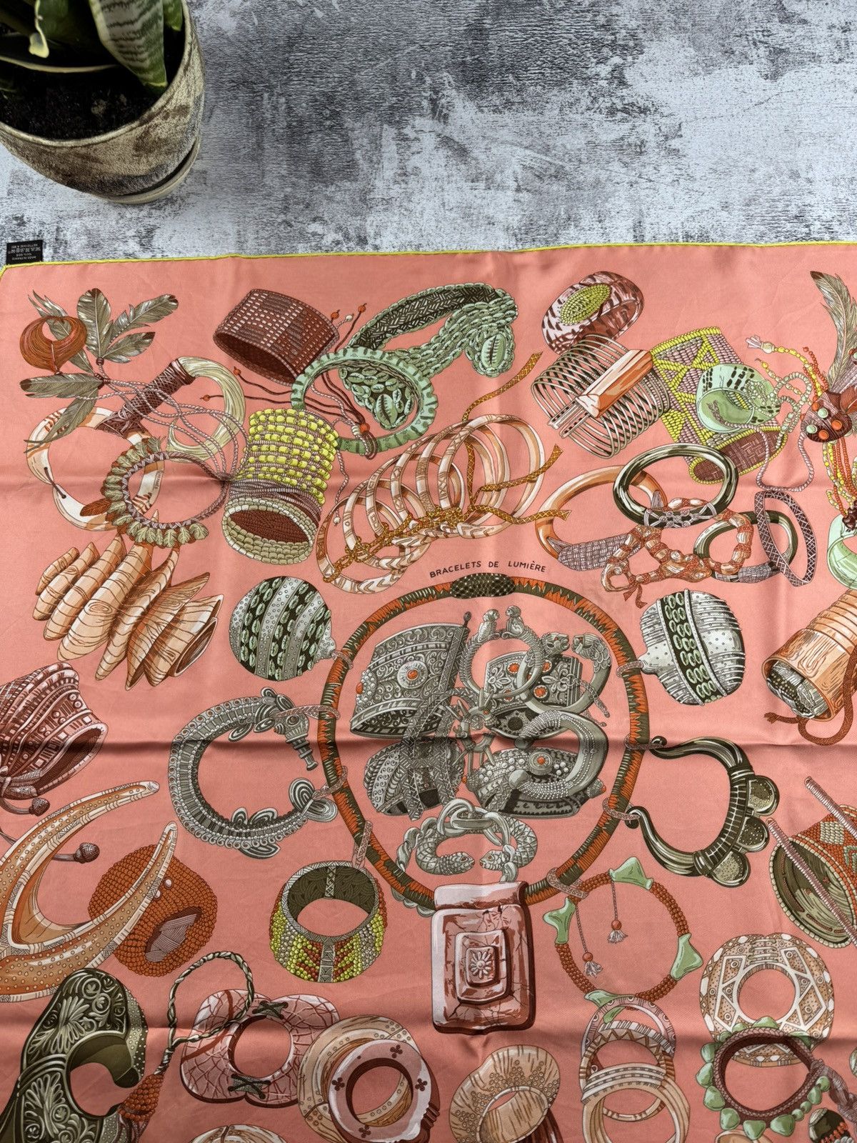 Hermes HERMES Paris Bracelets De Lumiere 100% Silk Scarf RARE Scarv Size ONE SIZE - 8 Thumbnail