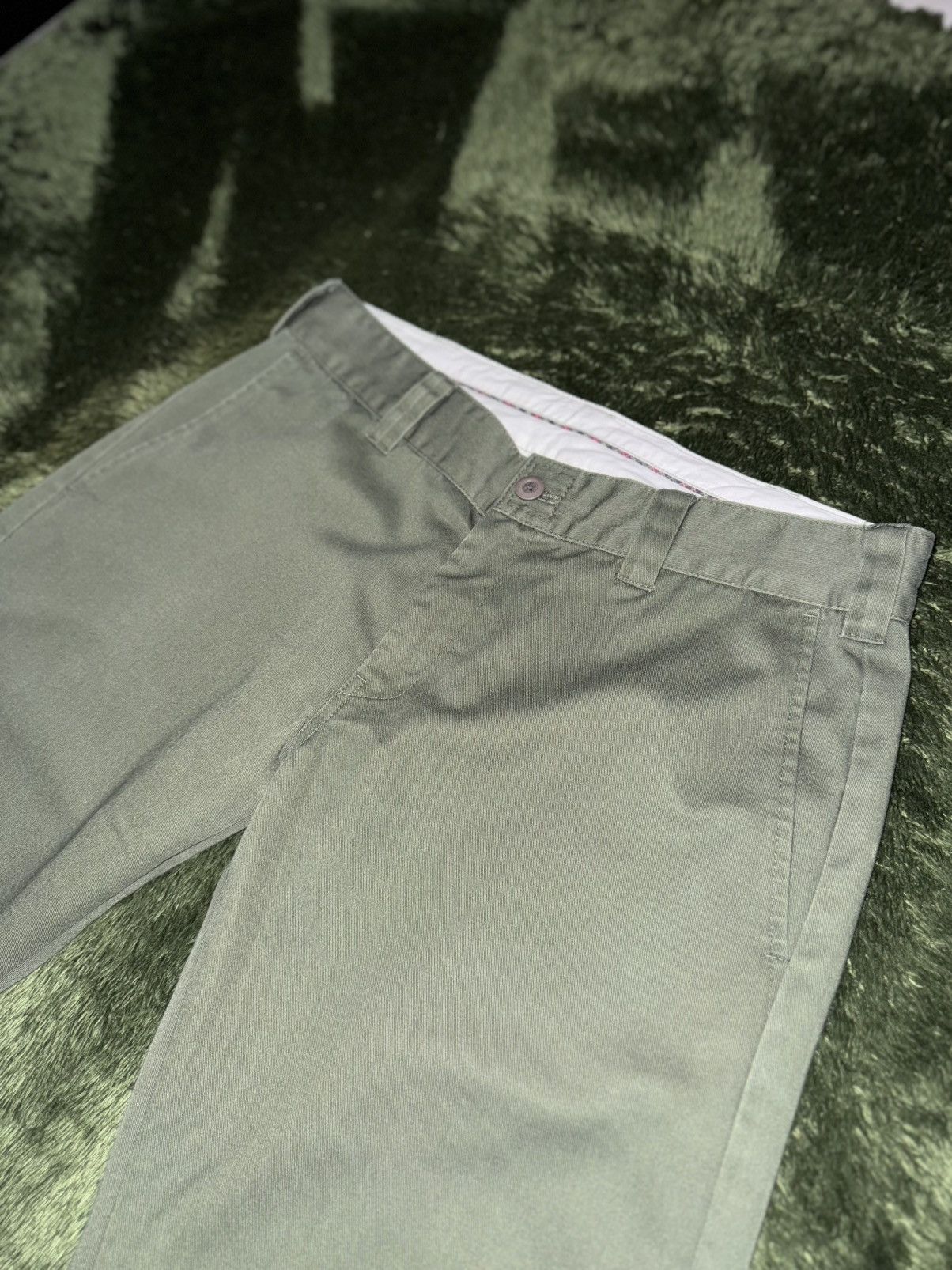 Beams Japan [L] BEAMS HEART JAPAN washed cotton chino pants olive Size US 34 / EU 50 - 2 Thumbnail
