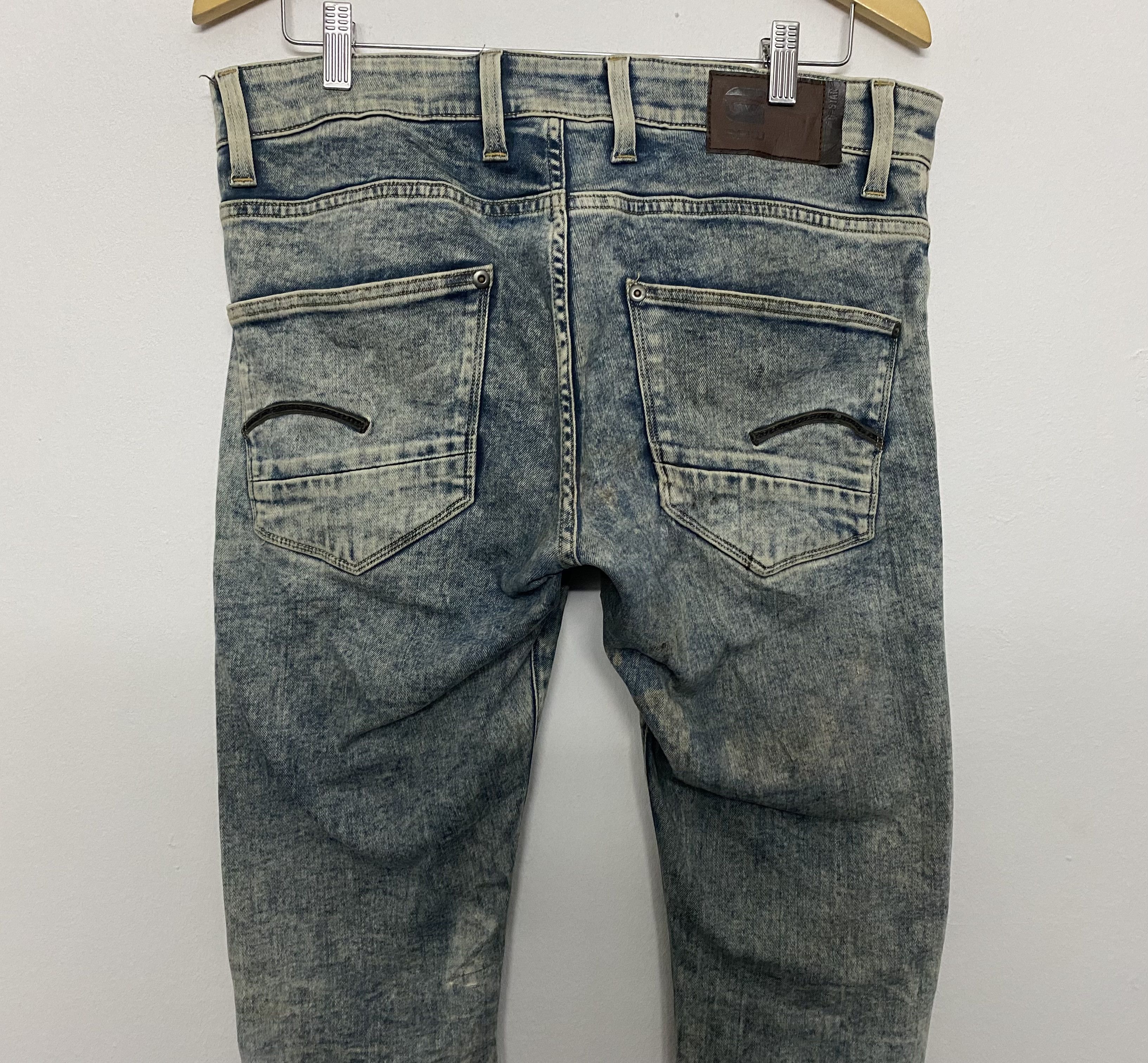 G-Star RAW Revend Super Slim Jeans Acid Wash Distressed jean