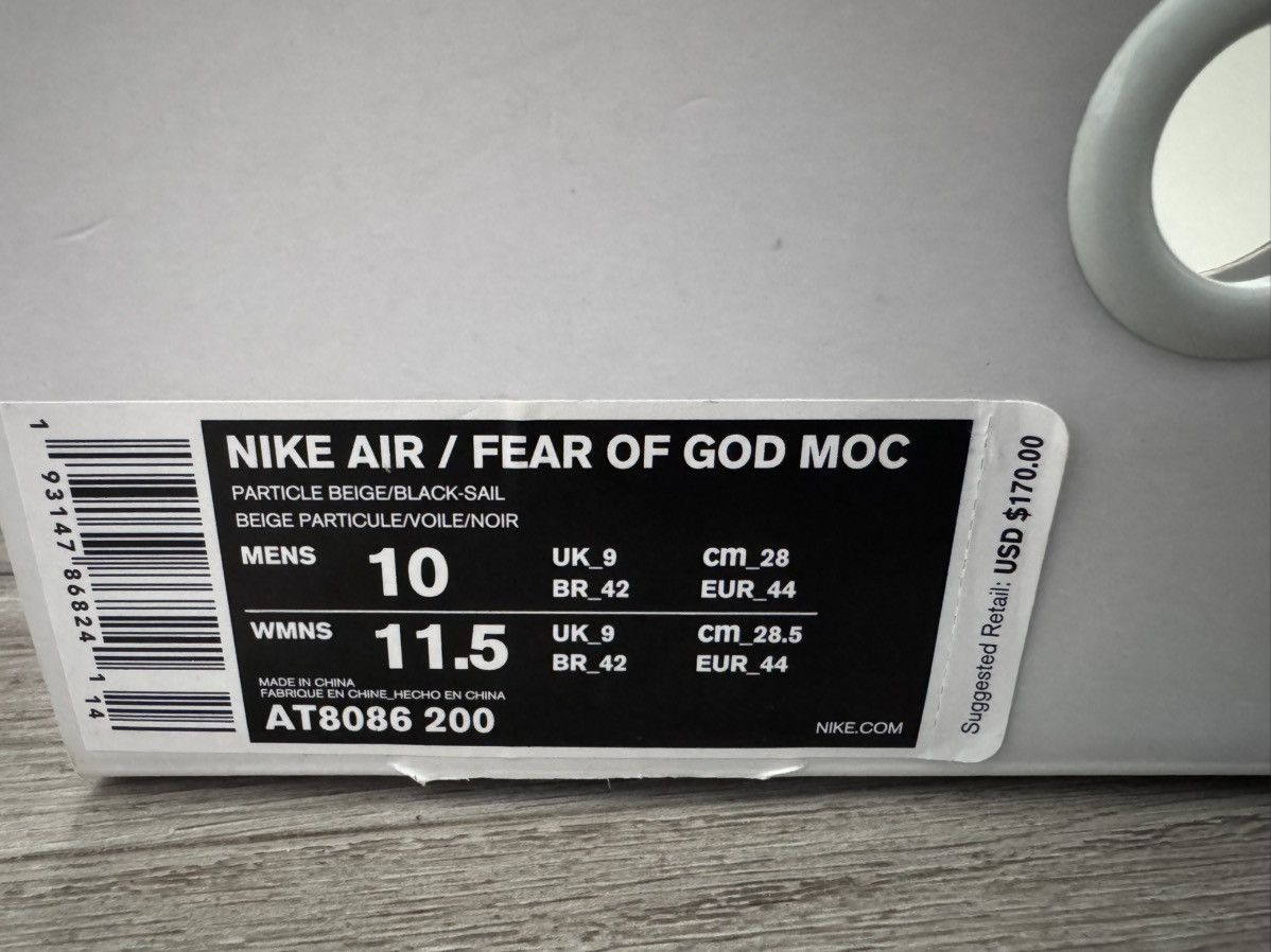 Nike Nike Air Fear of God Moccasin “Particle Beige” men size 10 Size US 10 / EU 43 - 11 Thumbnail