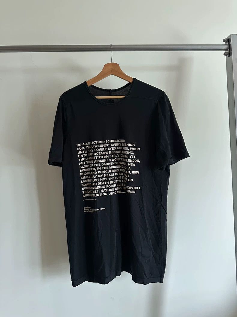 Rick Owens rick owens Text printed short sleeves Size US L / EU 52-54 / 3 - 1 Thumbnail