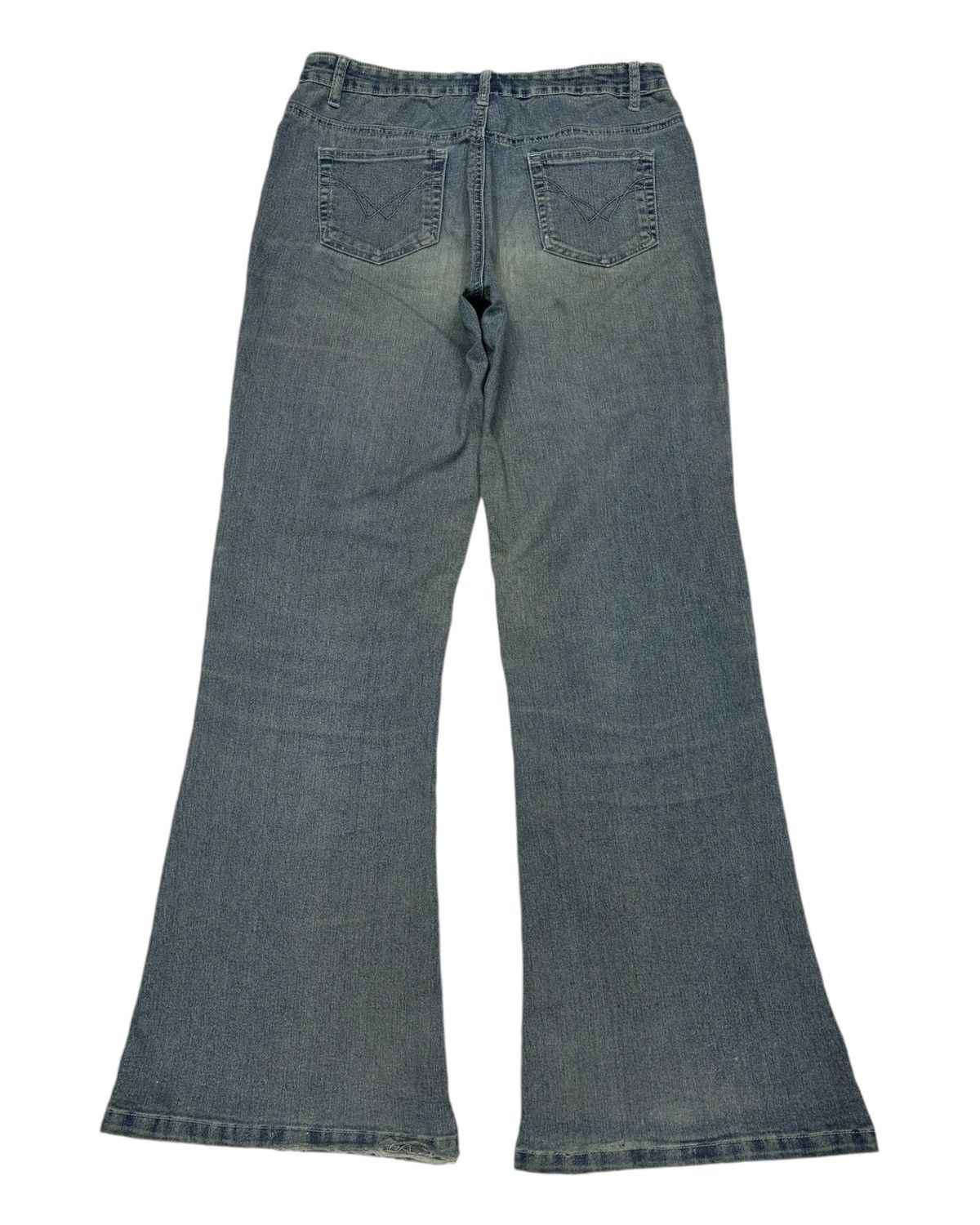 If Six Was Nine Vintage Stog Flare Jeans Flower Embroidery Denim Size US 30 / EU 46 - 2 Thumbnail