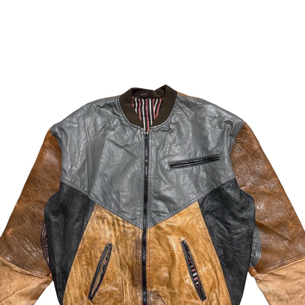 Other Jackson Color Block Leather Jacket Size US L / EU 52-54 / 3 - 7 Thumbnail