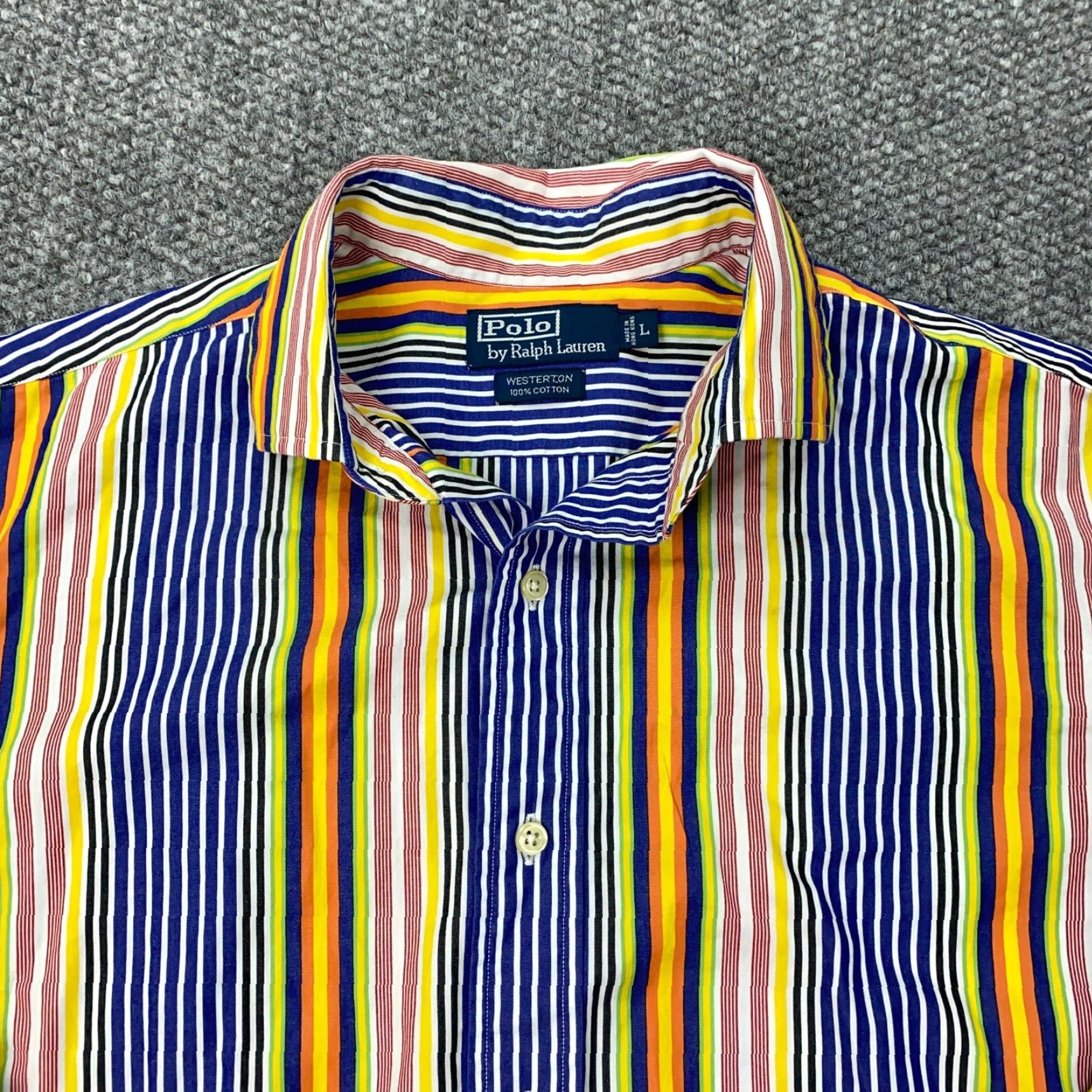 Polo Ralph Lauren VTG Polo Ralph Lauren Westerton Mens Shirt L Striped Blue Colorful Size US L / EU 52-54 / 3 - 2 Thumbnail