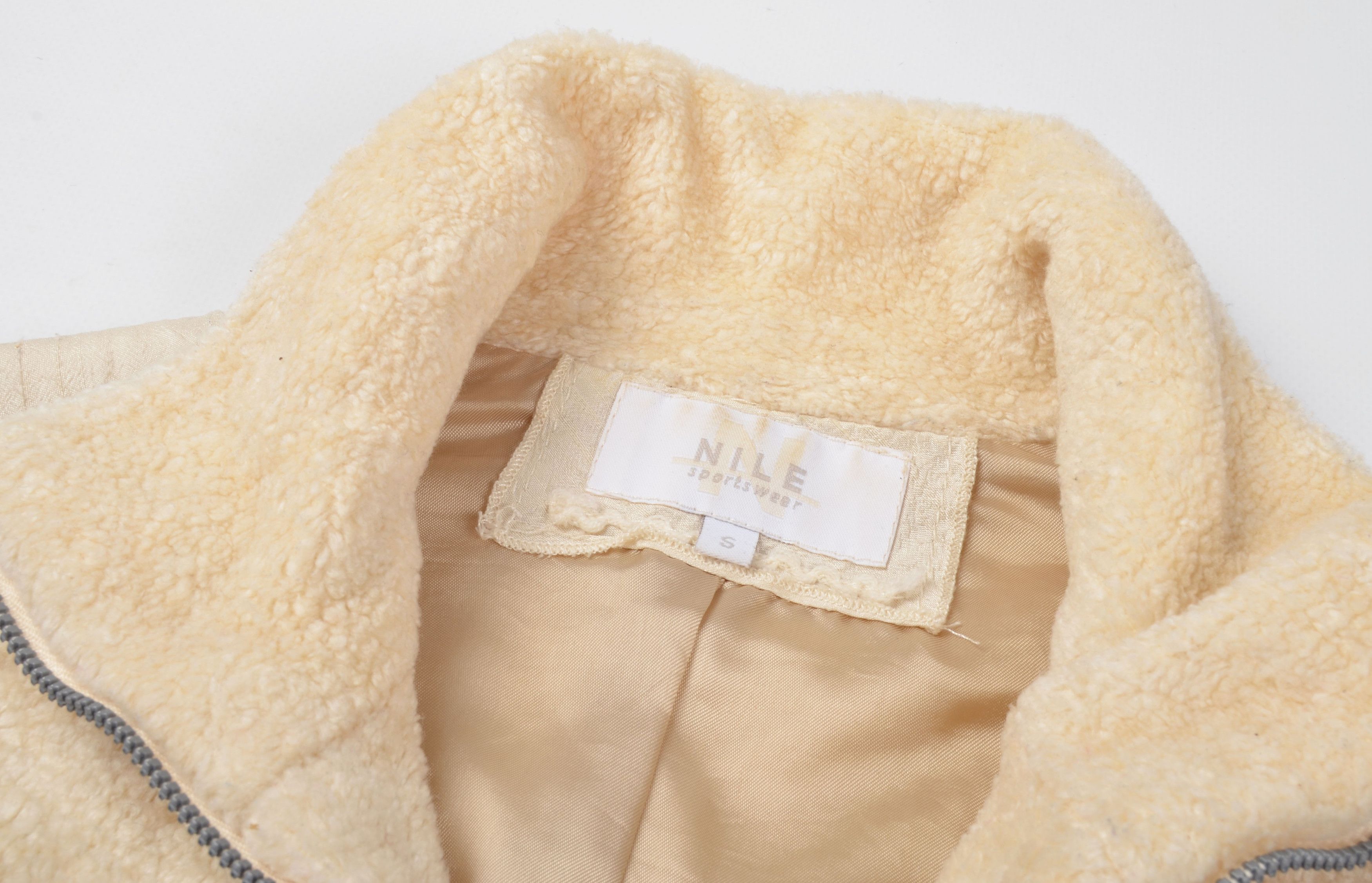 Vintage Vintage Nile Atelier Cream Warm Fleece Jacket Size S / US 4 / IT 40 - 4 Thumbnail