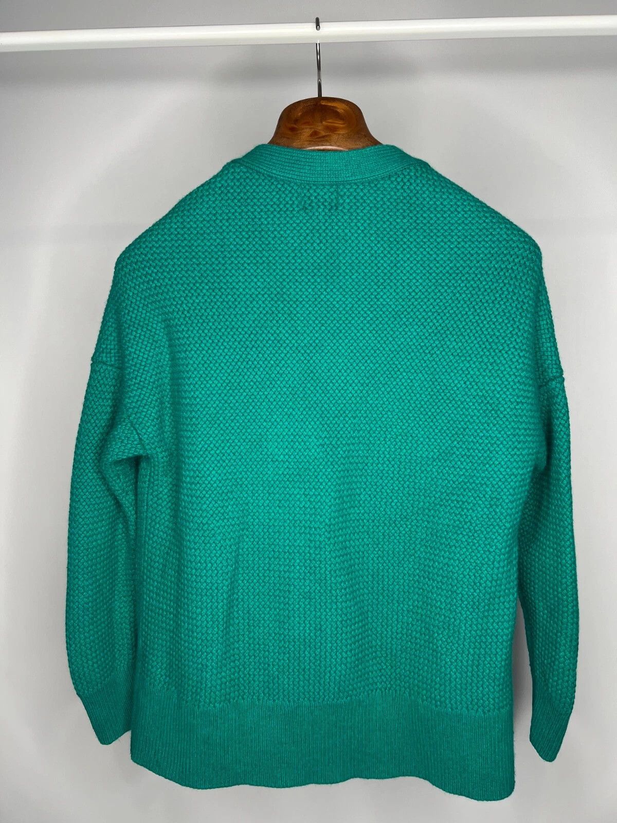 Reiss REISS Callister Emerald Knit Cardigan One Button Size S / US 4 / IT 40 - 8 Thumbnail