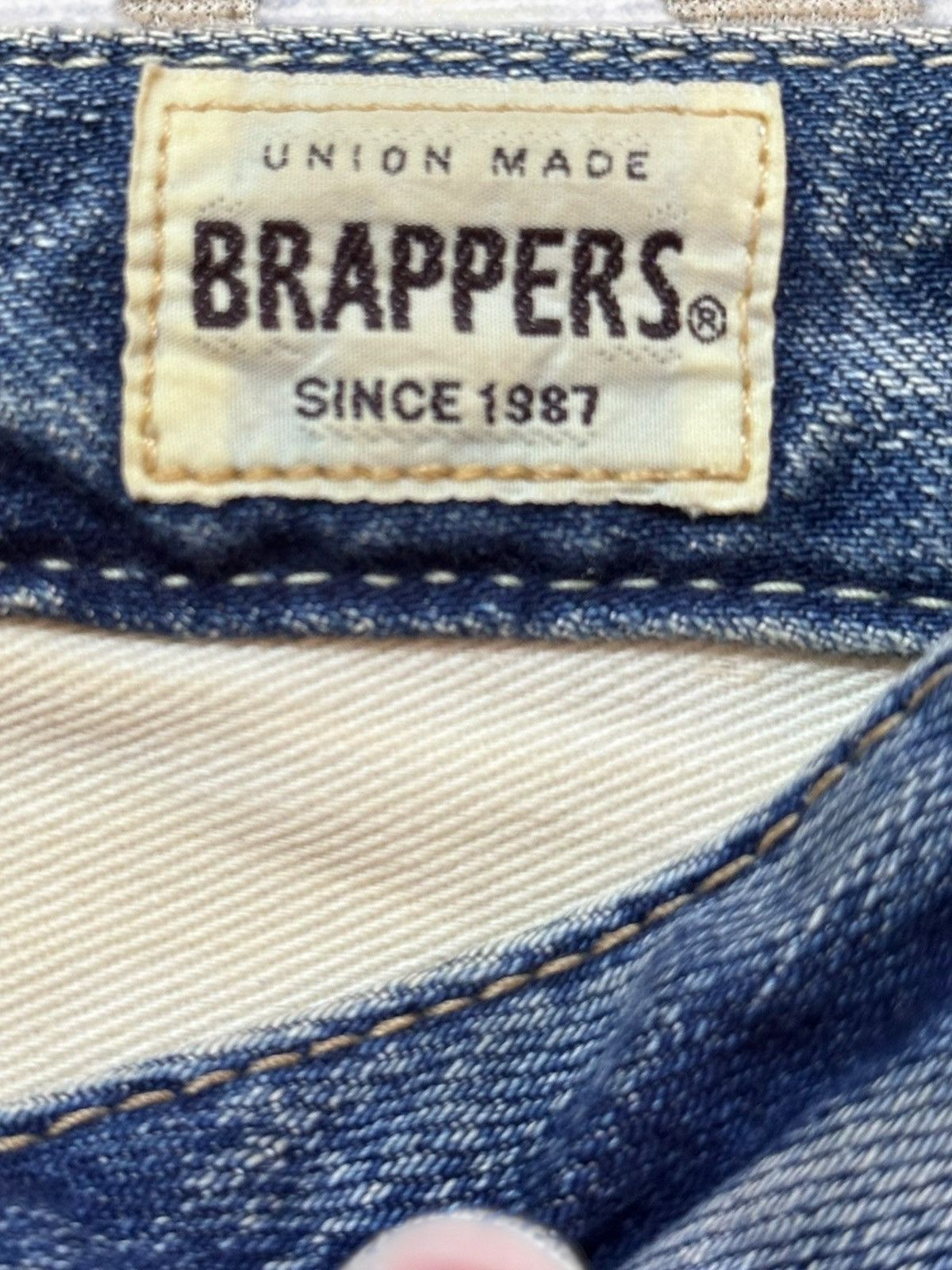 Japanese Brand Vintage Brappers Mudwash Ripped Distressed Denim Size US 31 - 8 Thumbnail