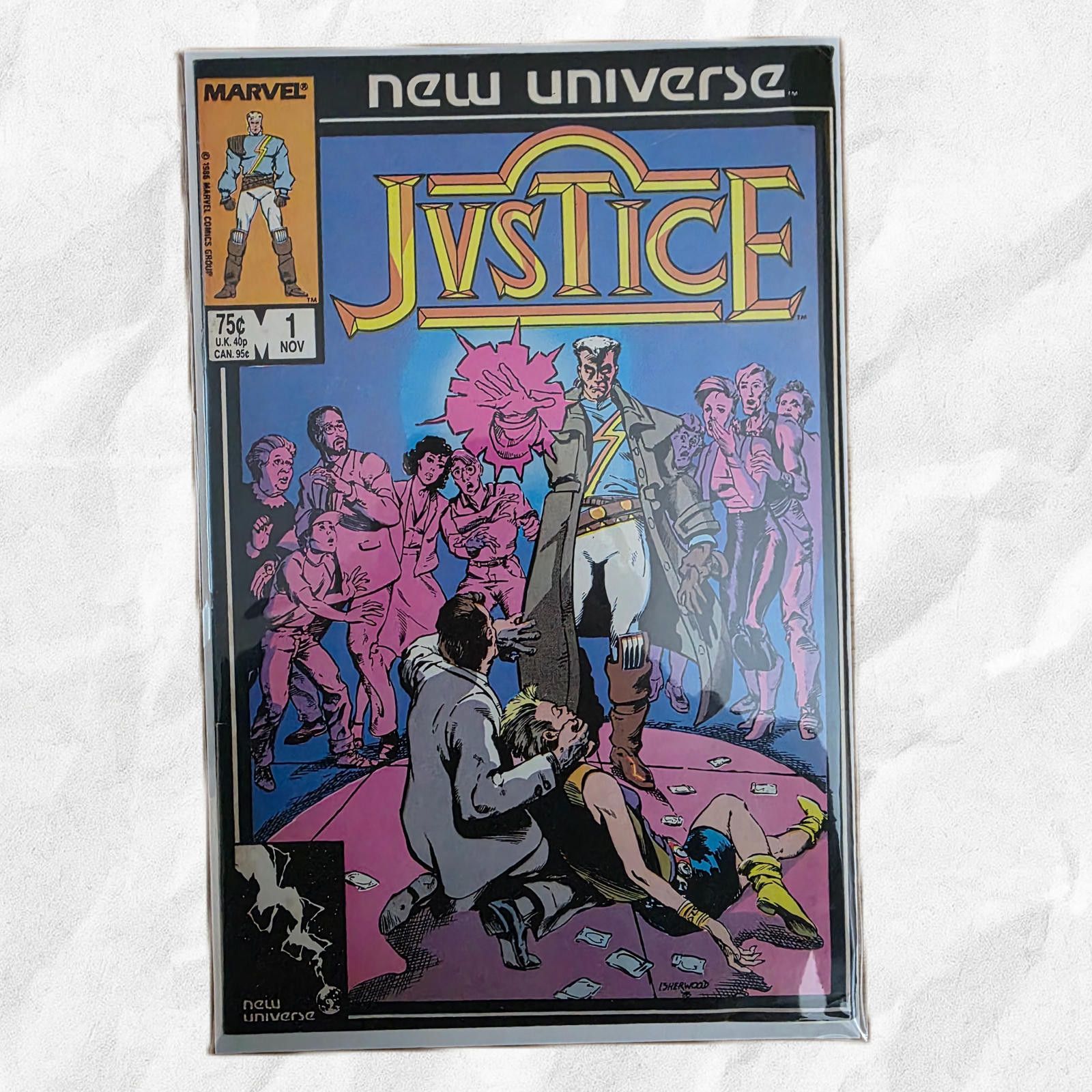 Marvel Comics Justice #1 1986 Marvel New Universe Comic (C) Size ONE SIZE - 3 Thumbnail