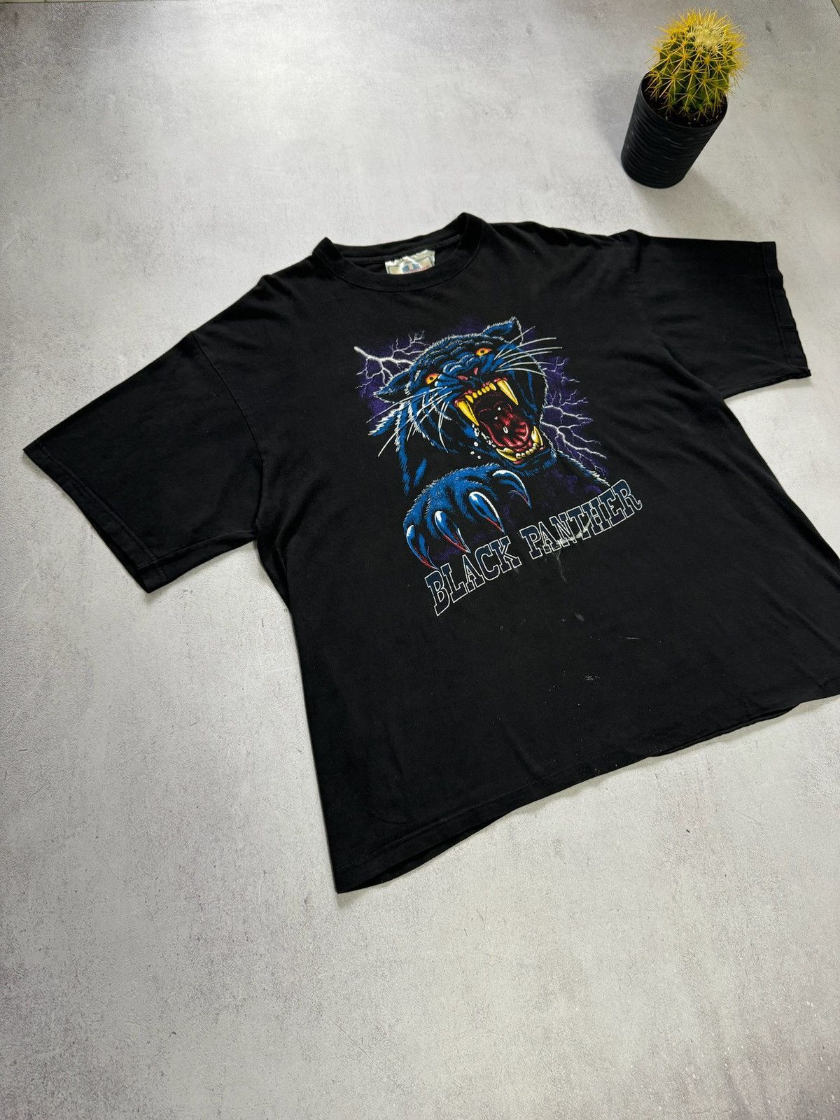 Vintage Vintage Black Panther T Shirt Baggy 70s USA American Size US XL / EU 56 / 4 - 2 Thumbnail