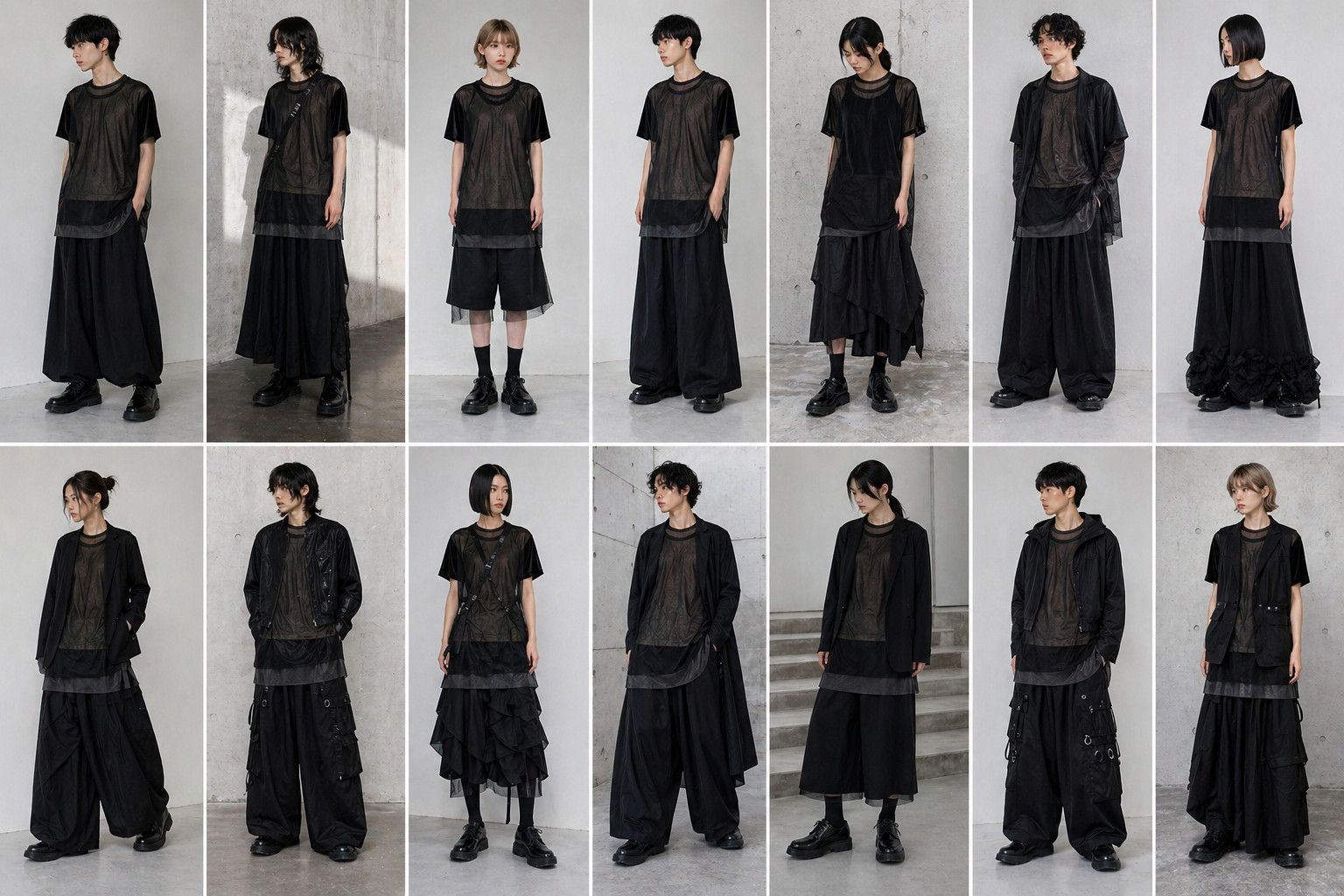 Comme des Garcons Homme Plus COMME des GARCONS HOMME PLUS Sheer Mesh Double Layer T-Shirt Size US L / EU 52-54 / 3 - 7 Thumbnail