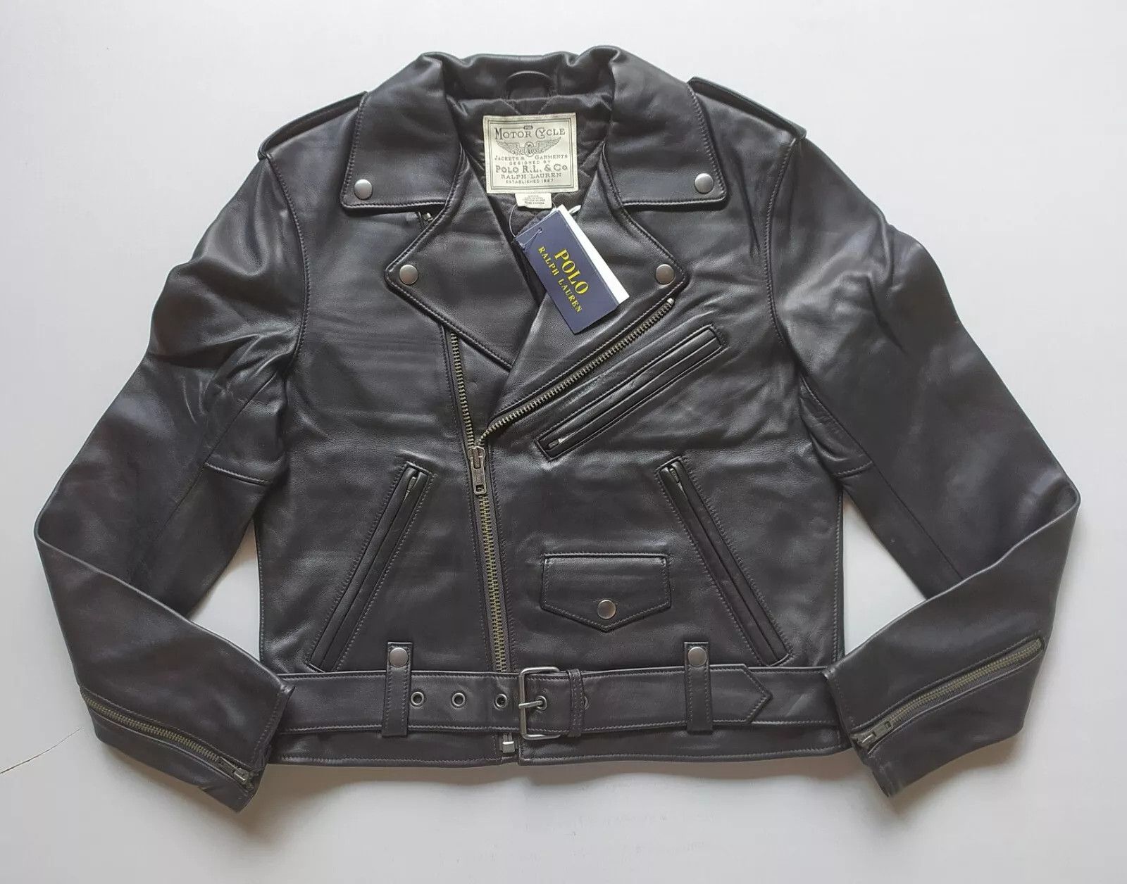 Polo Ralph Lauren Polo Ralph Lauren Leather Jacket global shipping IFD -0709 Size S / US 4 / IT 40 - 1 Thumbnail