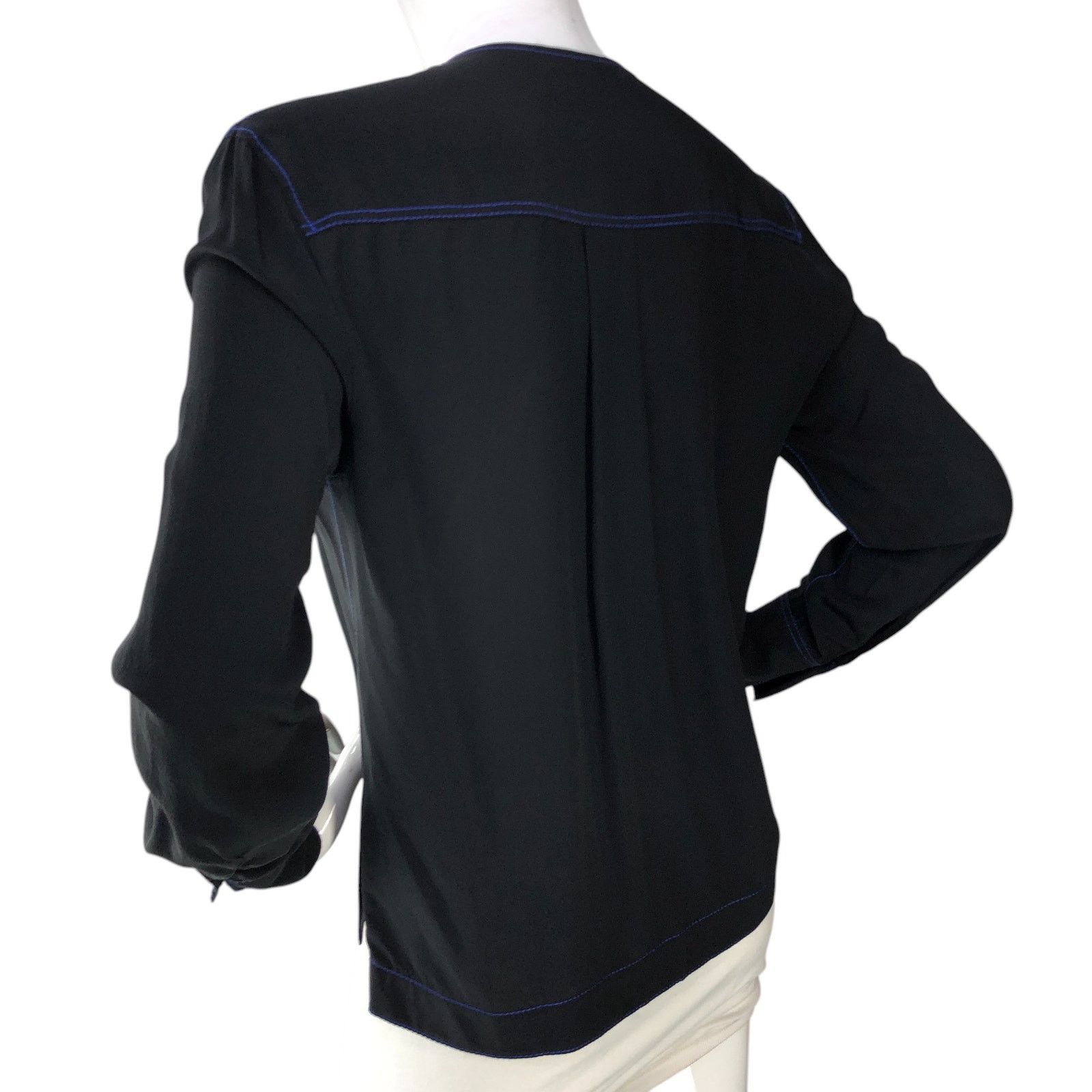 Rag & Bone Rag & Bone Size XS Wrap Top Long Sleeve V Neck Silk Black Size XS / US 0-2 / IT 36-38 - 6 Thumbnail