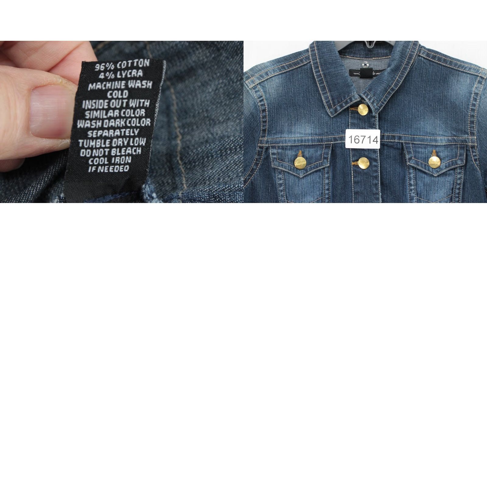 Southpole Y2K Southpole Short Cropped Denim Jean Jacket XL Medium Wash Button Detail Women Size 40" / US 18 - 8 Thumbnail