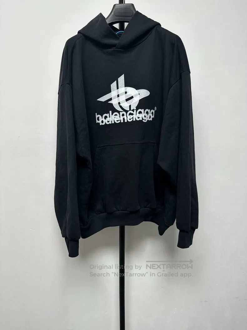 Balenciaga Balenciaga Letter Logo Printed Hooded Straight Sweatshirt Size US XS / EU 42 / 0 - 1 Thumbnail