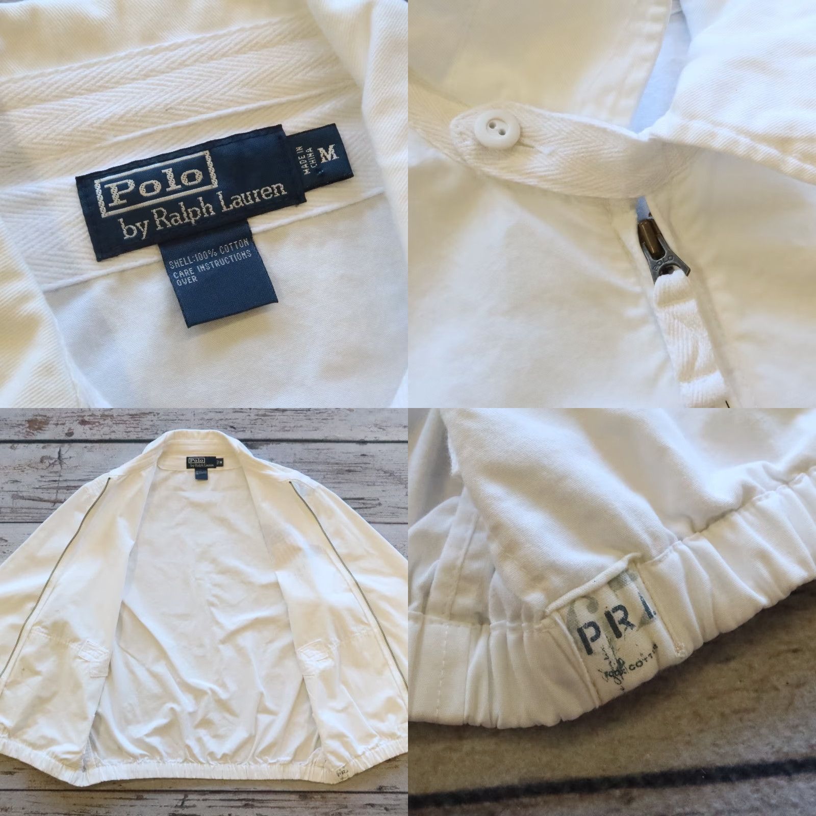Ralph Lauren VINTAGE Polo Ralph Lauren Track Jacket Men M White Windbreaker Jacket Size US M / EU 48-50 / 2 - 9 Thumbnail