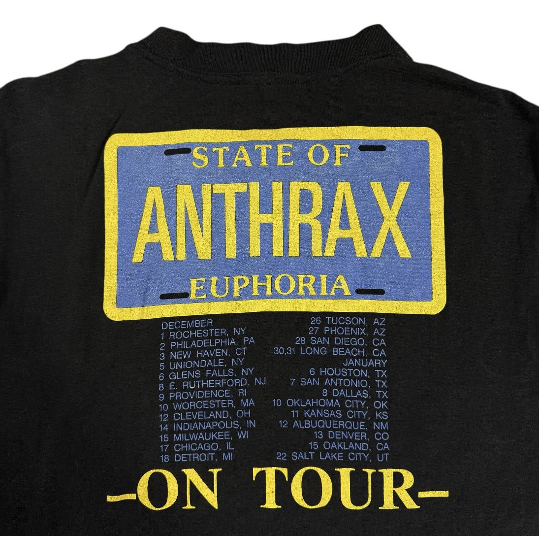 Band Tees Vintage 80s Anthrax Tour Shirt Size US XL / EU 56 / 4 - 9 Thumbnail