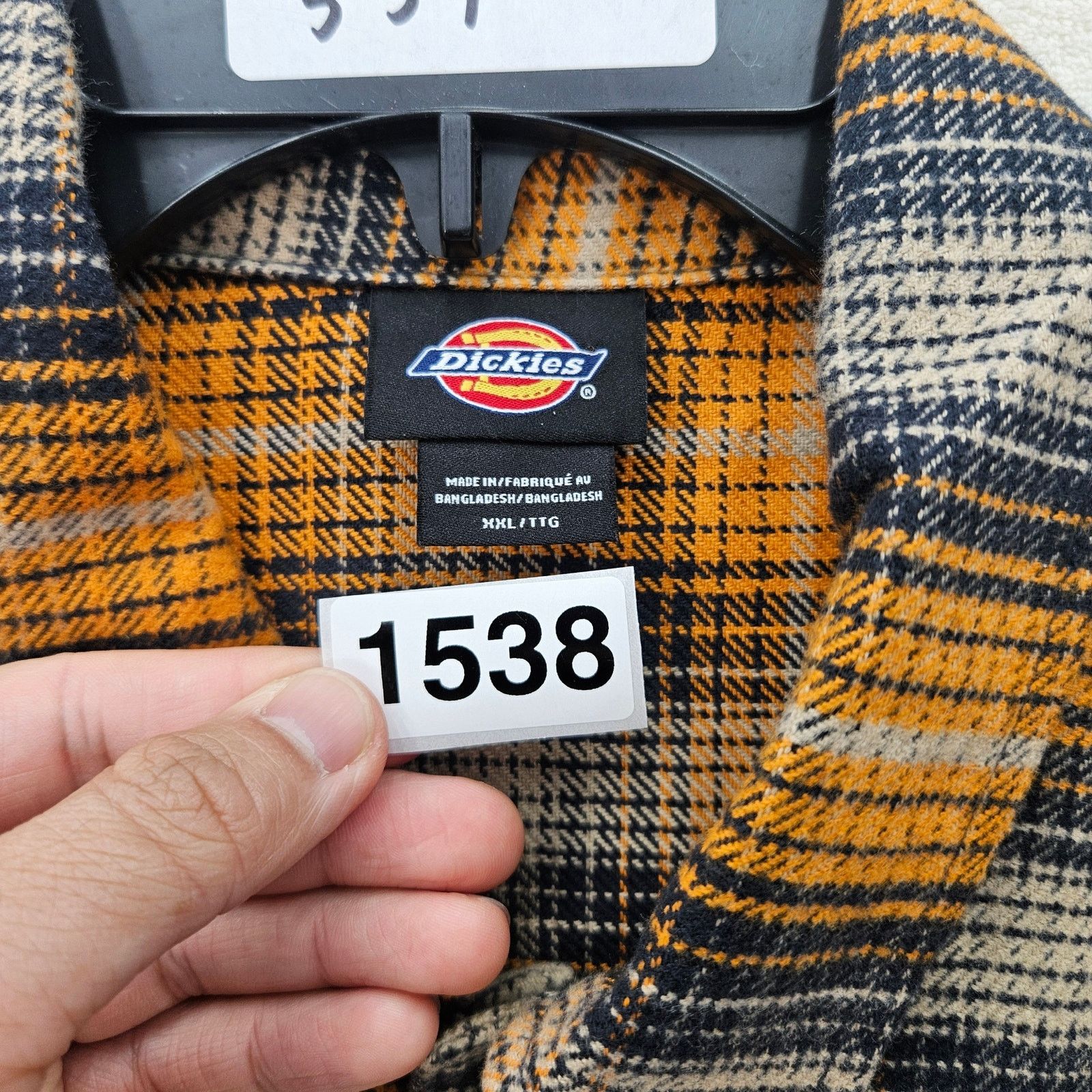 Dickies DICKIES MEN'S XXL WOVEN PLAID FLANNEL SHIRT ORANGE A8653J55 Size US XXL / EU 58 / 5 - 3 Thumbnail