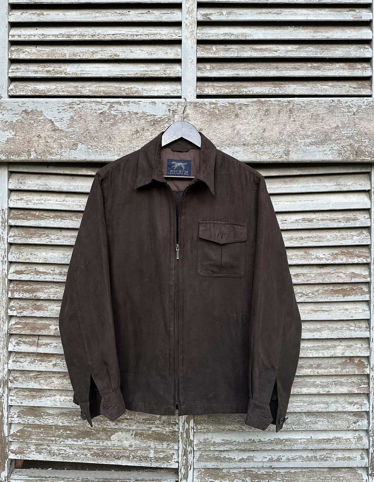 Vintage 👹Vintage Irish Setter Detroit Style Brown Suede Jacket Size US L / EU 52-54 / 3 - 3 Thumbnail