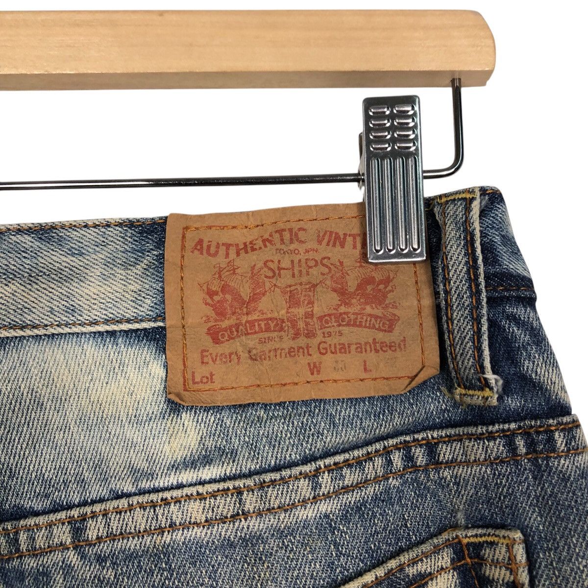 Japanese Brand SHIPS 1975 Repro Workwear Jeans – Destroyed Knees Grime Fade Size 30" / US 8 / IT 44 - 14 Thumbnail