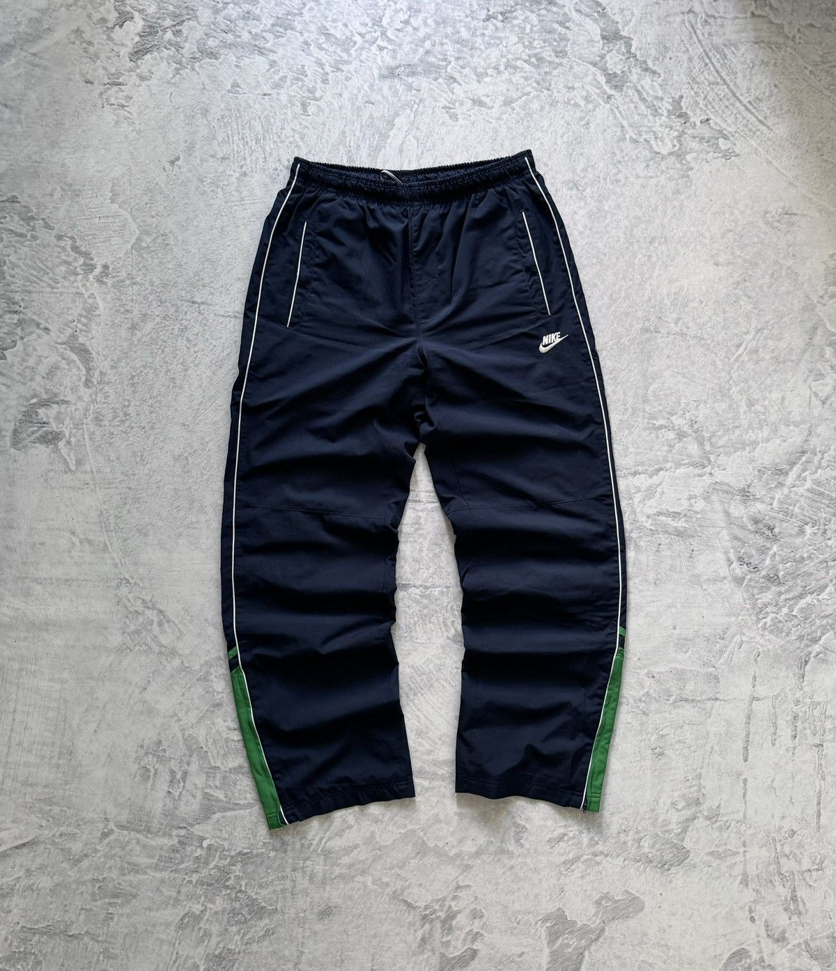 00'S Nike Nylon Pants Shaka Shaka Pants Men's XL Nylon navy blue type Vintage Second Hand