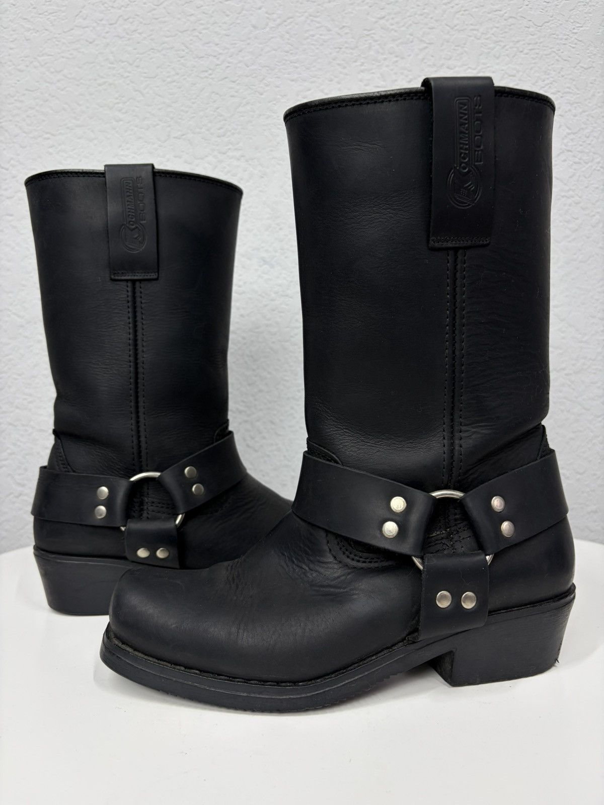 If Six Was Nine Vintage Italian AS 98 Rick Owens Style Leather Biker Boots Size US 7 / IT 37 - 12 Thumbnail