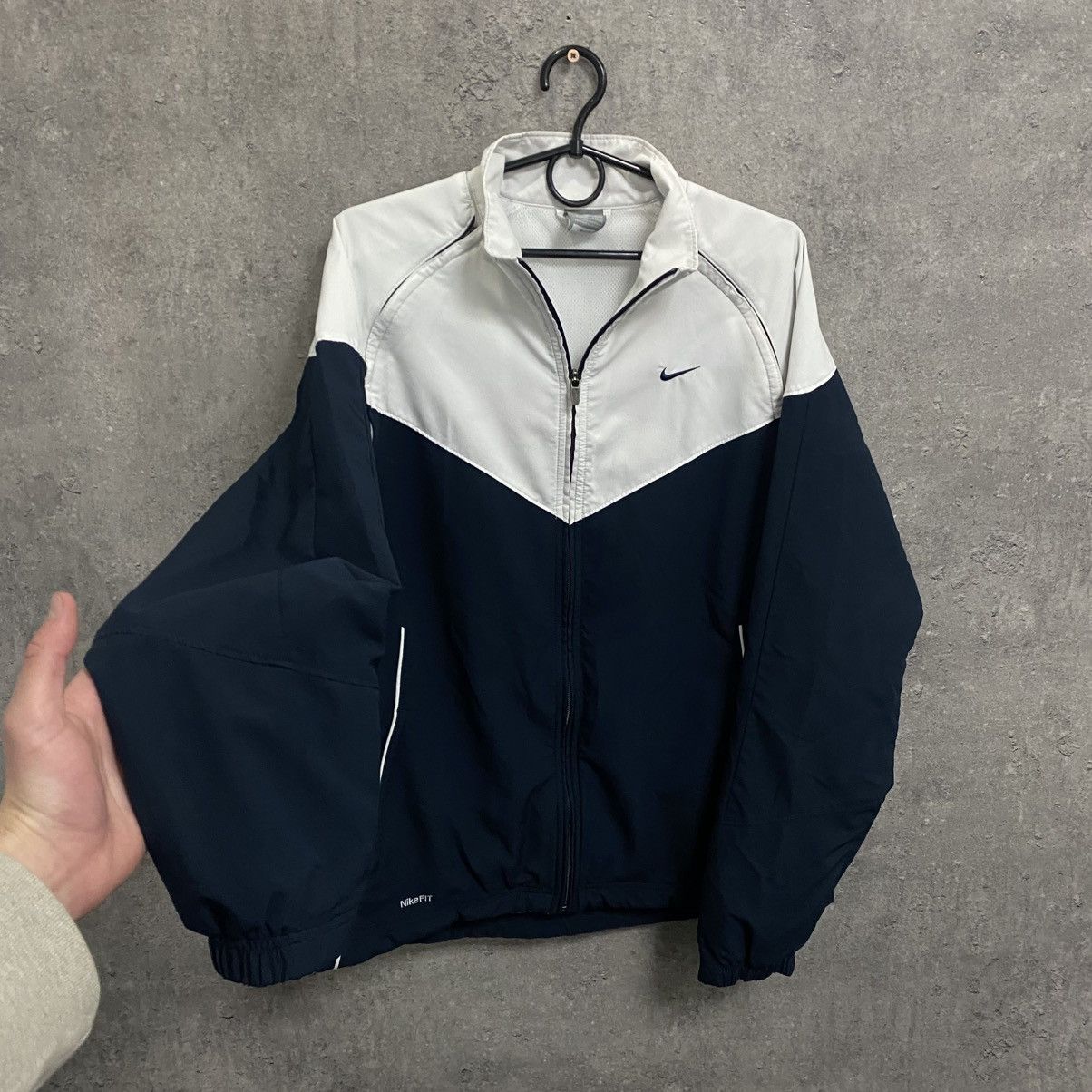Nike Vintage Y2K Nike Track Jacket Nylon Top Striped Swoosh Size US M / EU 48-50 / 2 - 2 Thumbnail